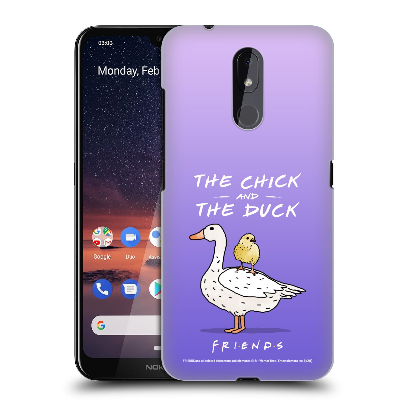 Obal na mobil Nokia 3.2 - HEAD CASE  - Přátelé - kuře a kachna