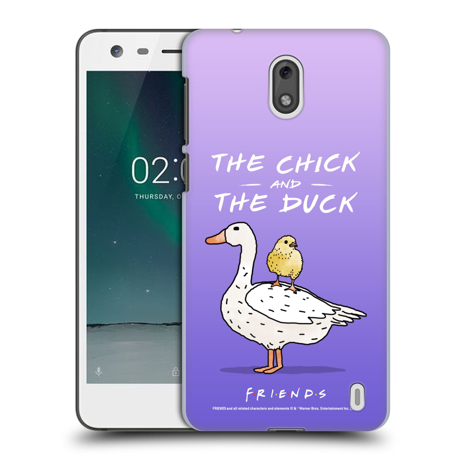 Obal na mobil Nokia 2 - HEAD CASE  - Přátelé - kuře a kachna