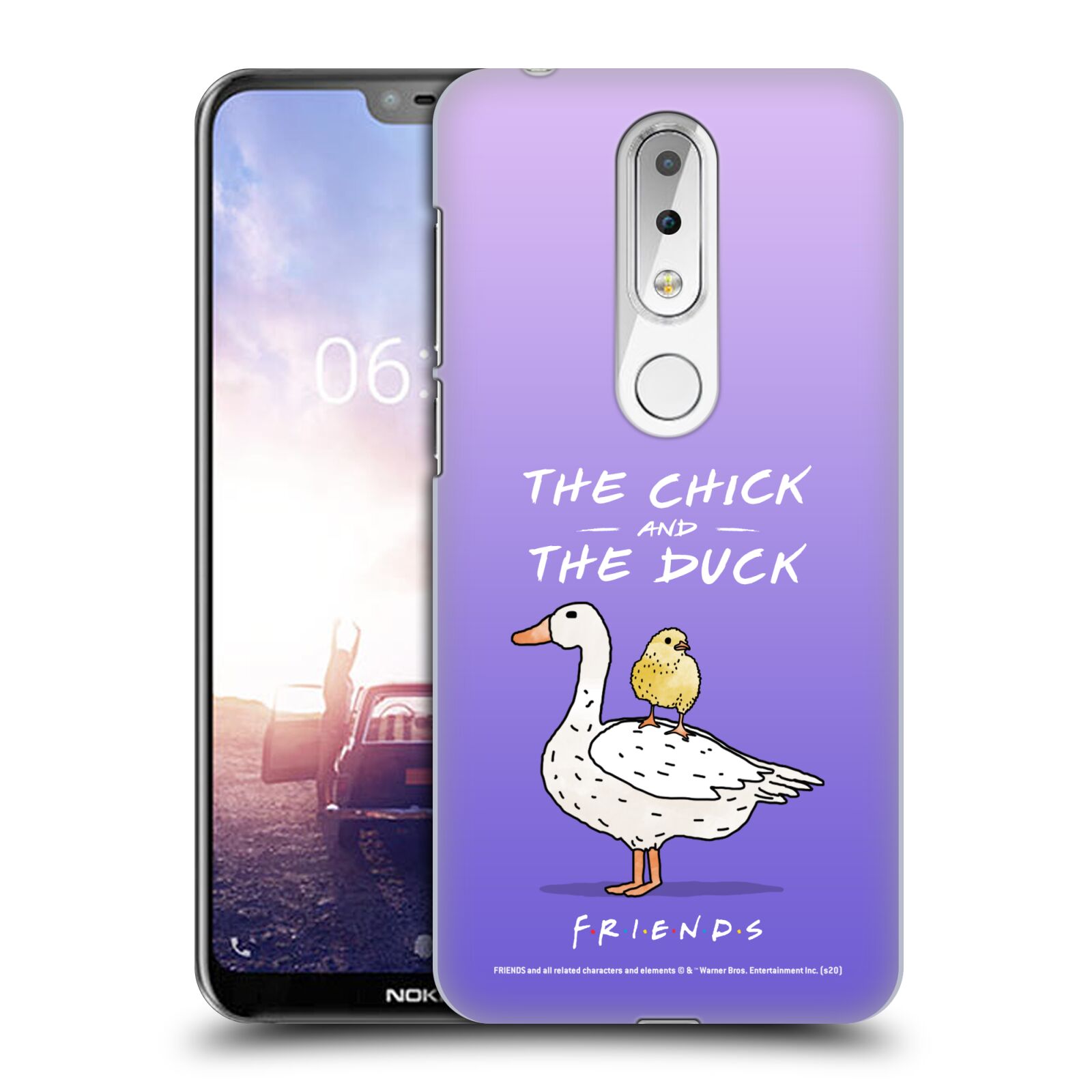 Obal na mobil Nokia 6.1 PLUS - HEAD CASE  - Přátelé - kuře a kachna
