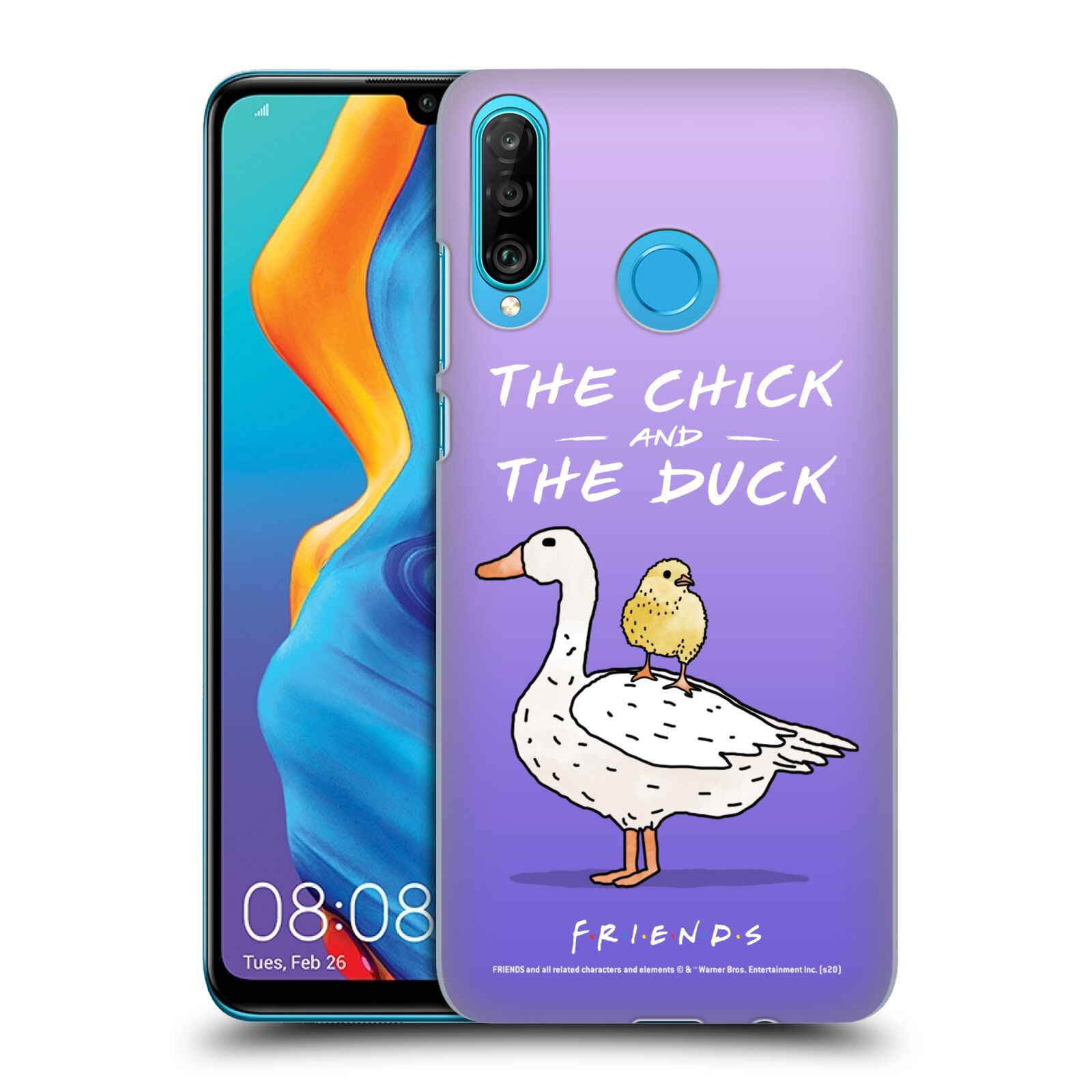 Obal na mobil Huawei P30 LITE - HEAD CASE  - Přátelé - kuře a kachna