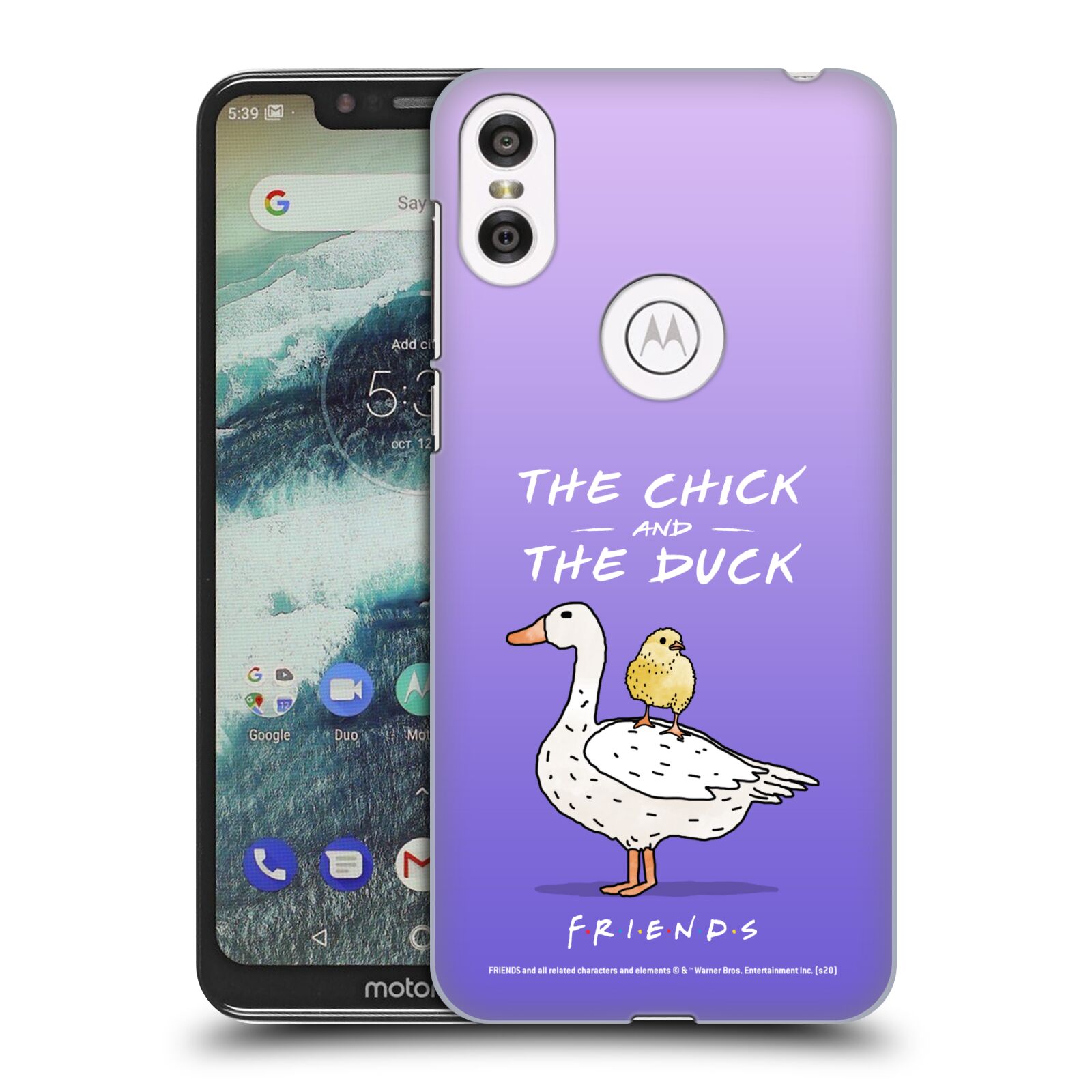 Obal na mobil Motorola Moto ONE - HEAD CASE  - Přátelé - kuře a kachna