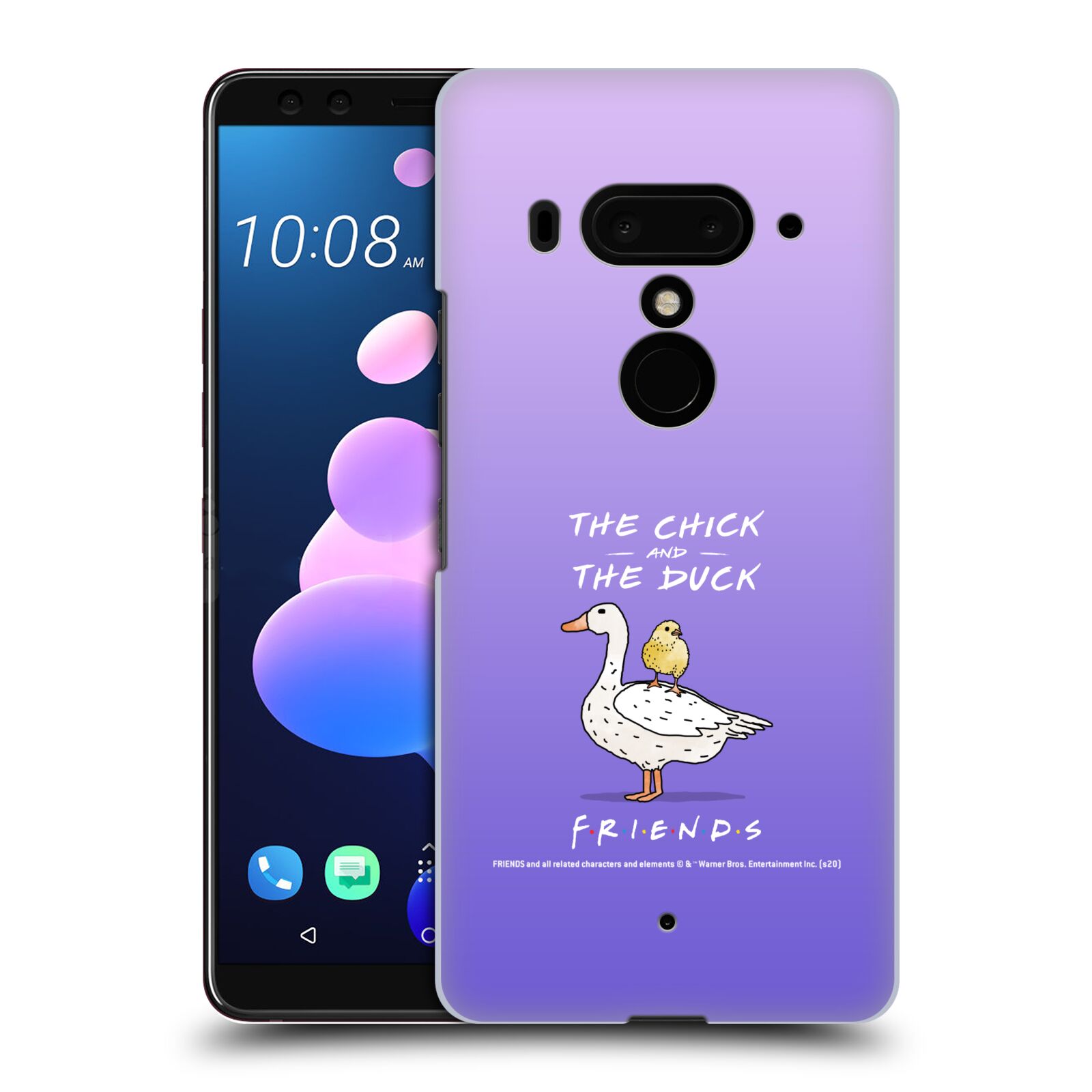 Obal na mobil HTC U 12 PLUS / U 12+ DUAL SIM - HEAD CASE  - Přátelé - kuře a kachna
