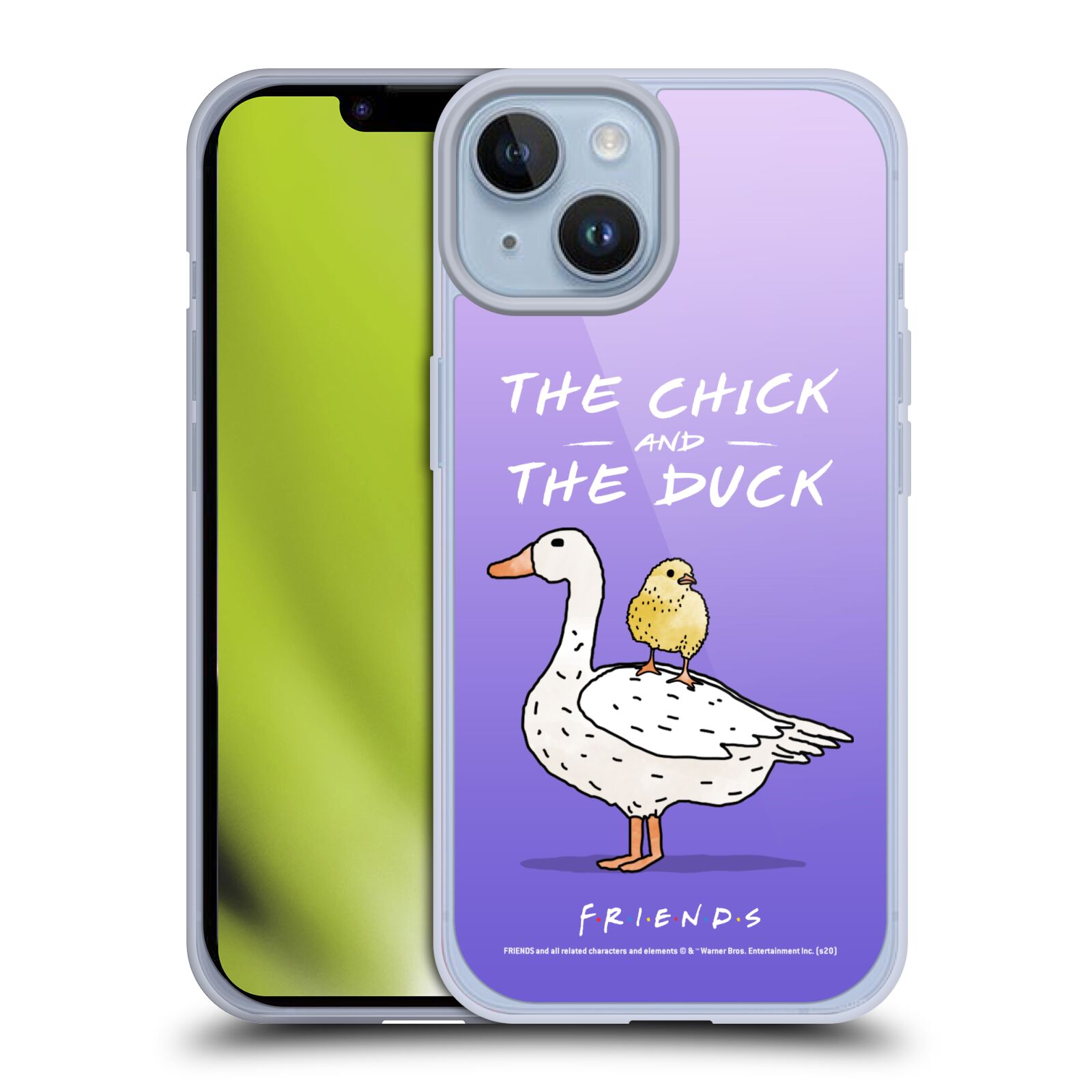 Obal na mobil Apple Iphone 14 - HEAD CASE  - Přátelé - kuře a kachna