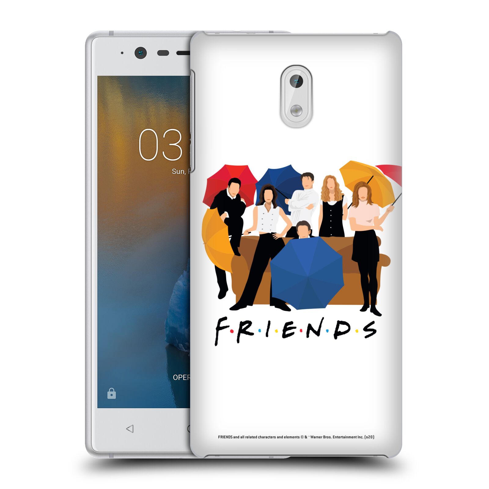 Obal na mobil Nokia 3 - HEAD CASE  - Přátelé - Silueta