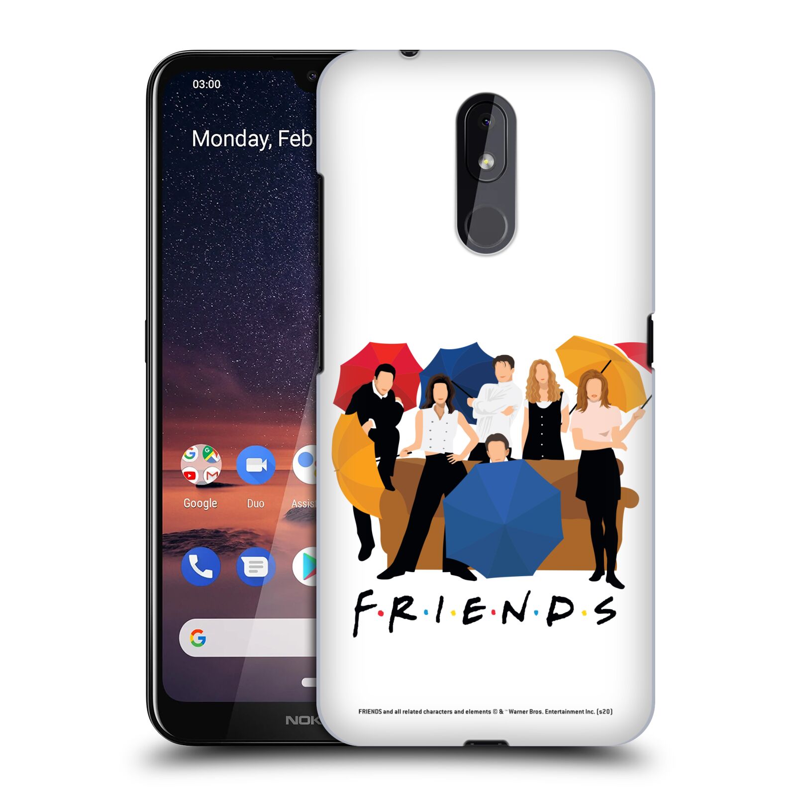 Obal na mobil Nokia 3.2 - HEAD CASE  - Přátelé - Silueta