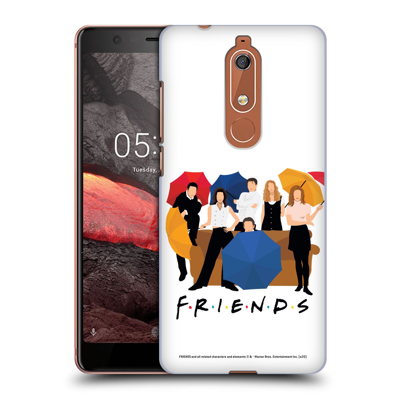 Obal na mobil Nokia 5.1 - HEAD CASE  - Přátelé - Silueta