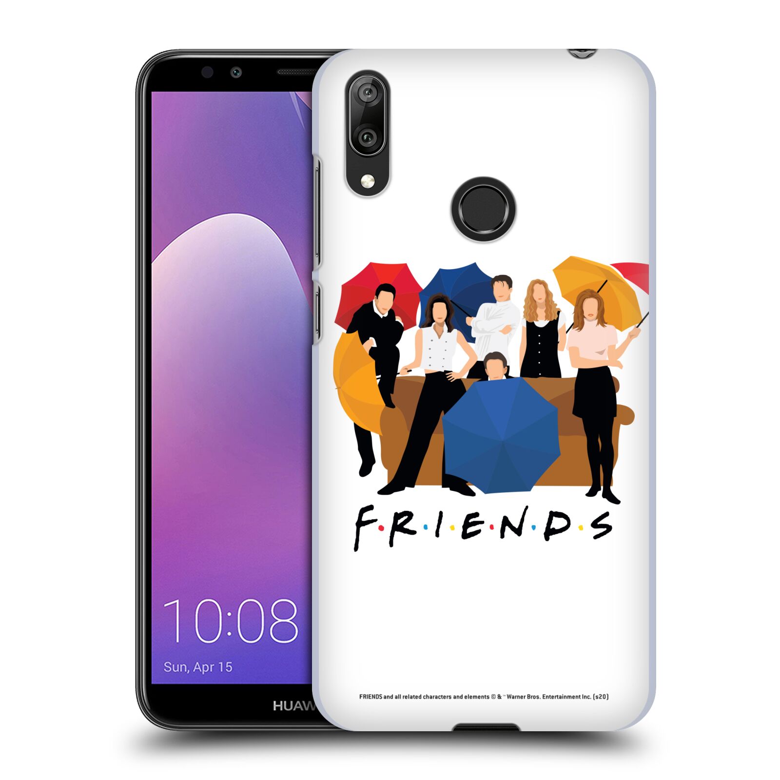 Obal na mobil Huawei Y7 2019 - HEAD CASE  - Přátelé - Silueta