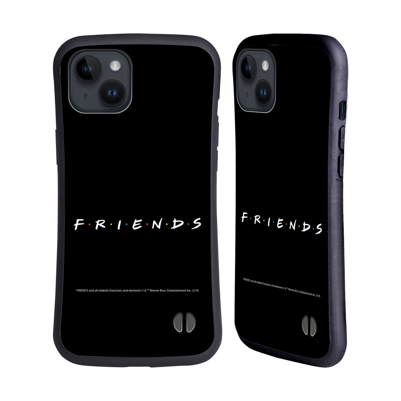 Obal na mobil Apple iPhone 15 PLUS - HEAD CASE - Přátelé - nadpis černá