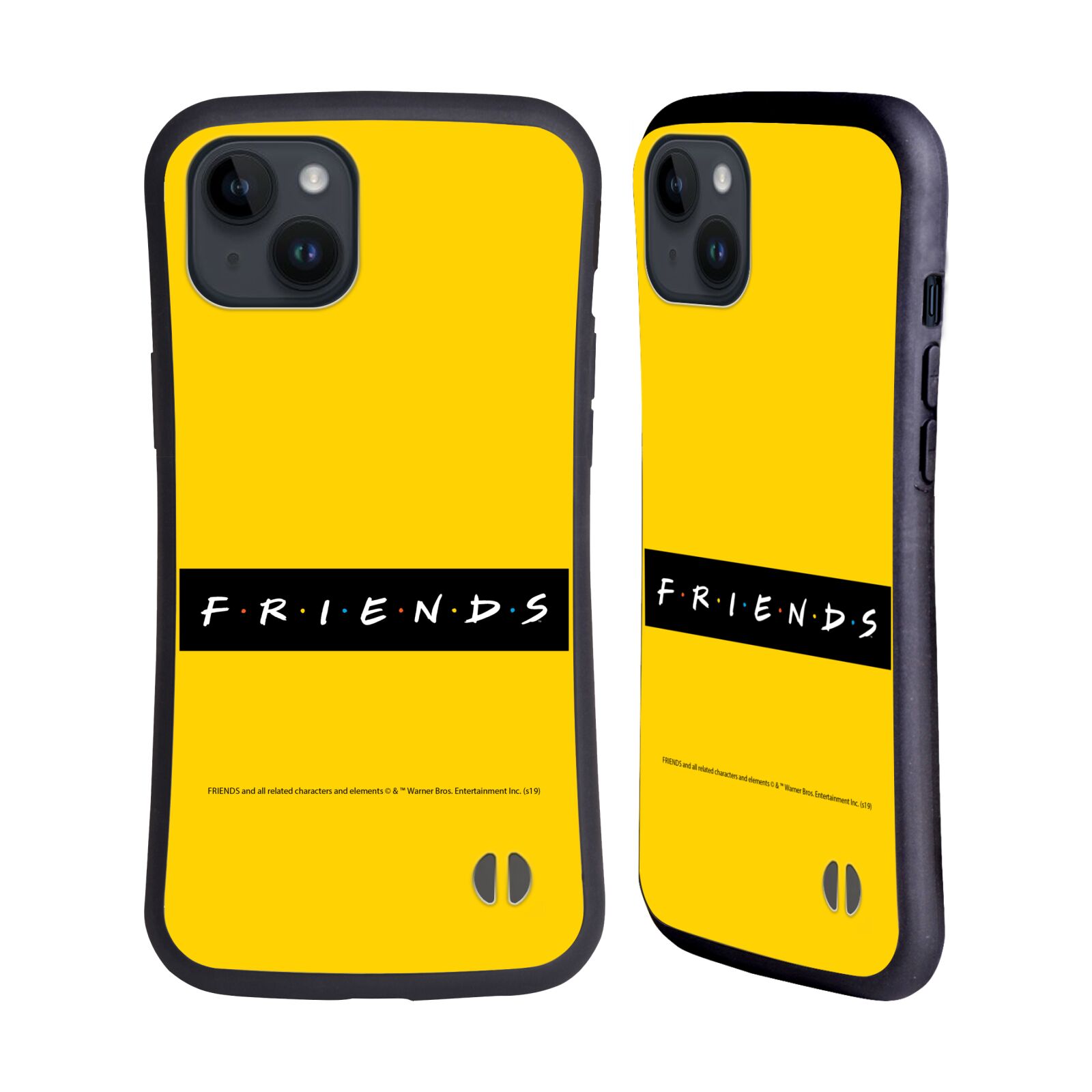 Obal na mobil Apple iPhone 15 PLUS - HEAD CASE - Přátelé - nadpis žlutá