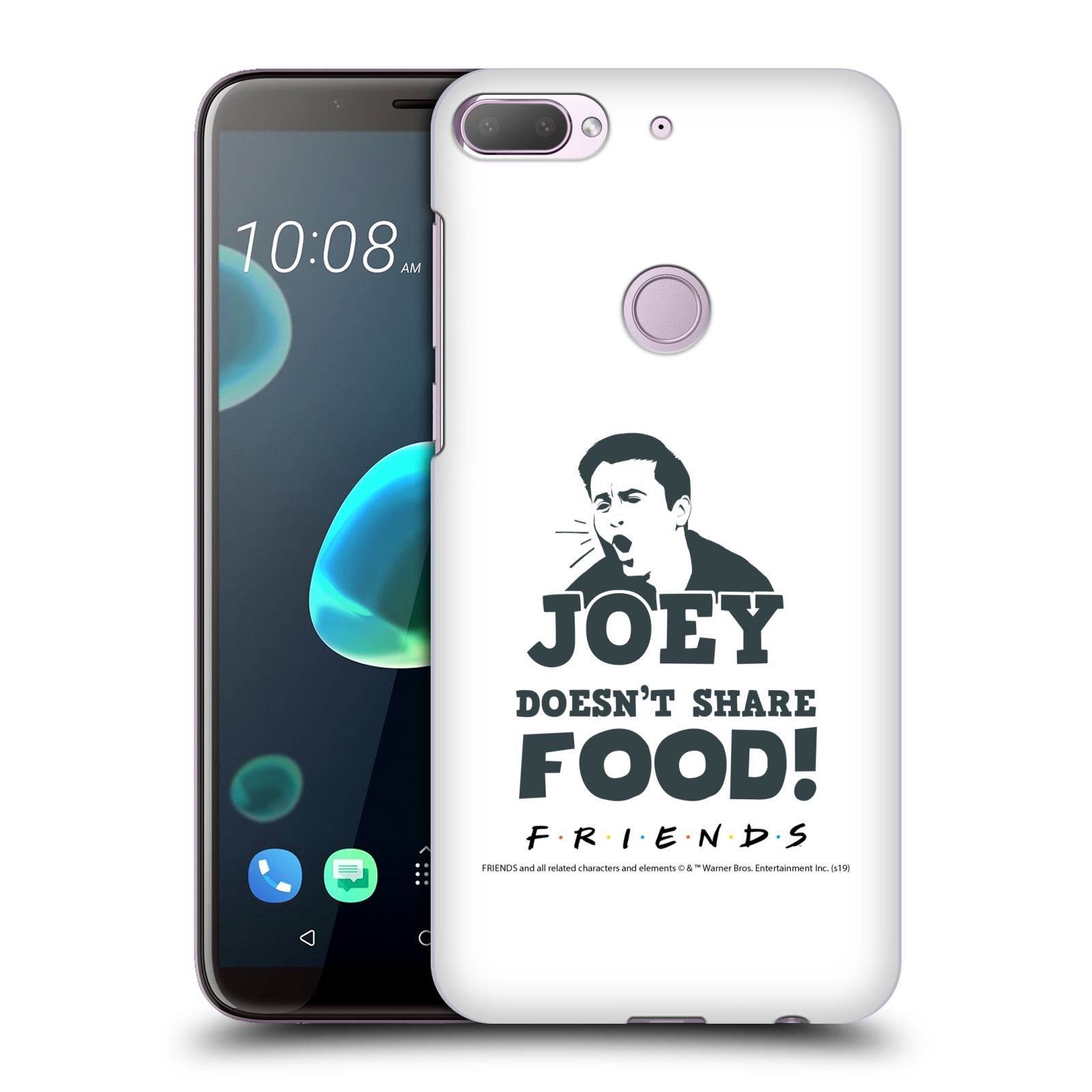 Pouzdro na mobil HTC Desire 12+ / Desire 12+ DUAL SIM - HEAD CASE - Seriál Přátelé - Joey se o jídlo nedělí