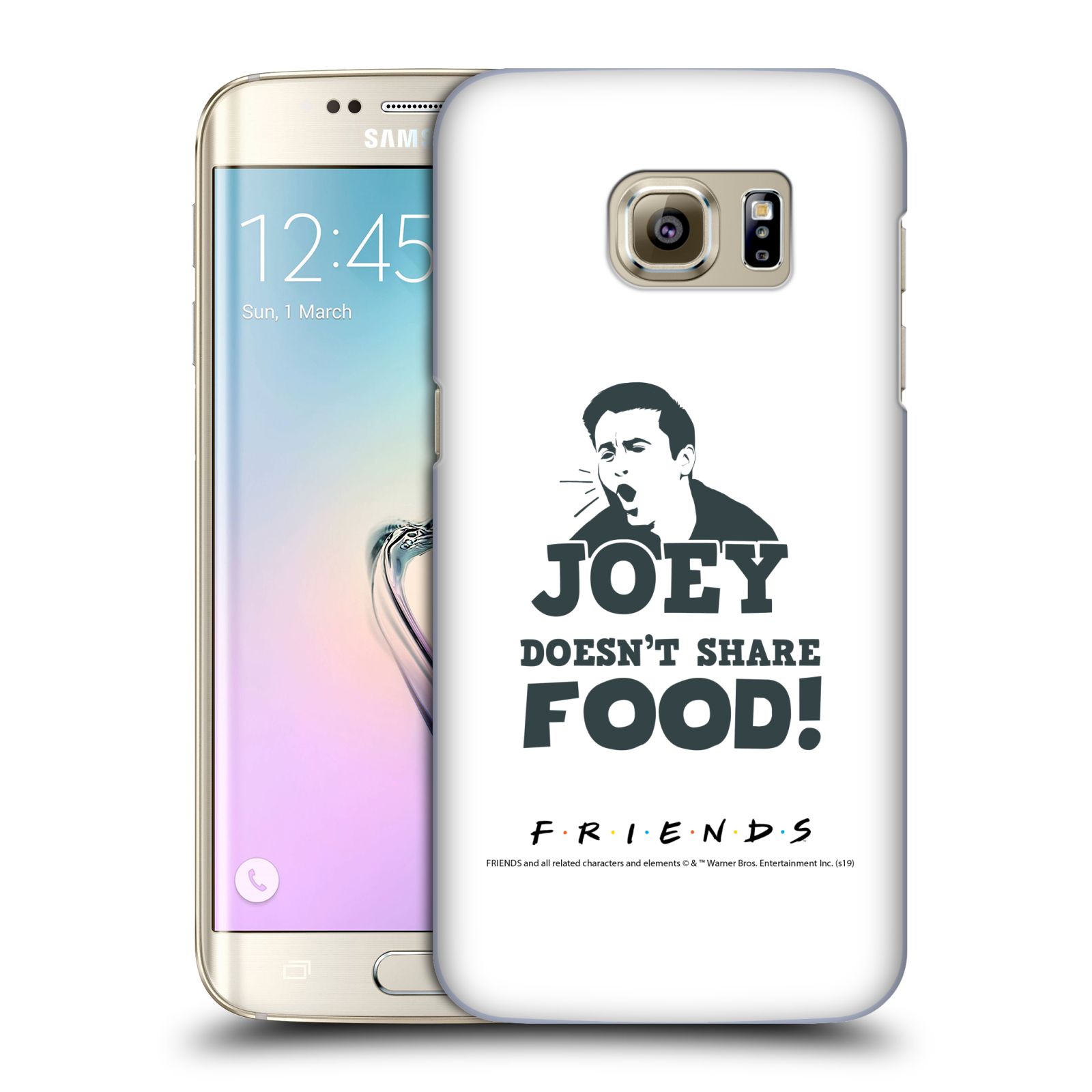 Pouzdro na mobil Samsung Galaxy S7 EDGE - HEAD CASE - Seriál Přátelé - Joey se o jídlo nedělí