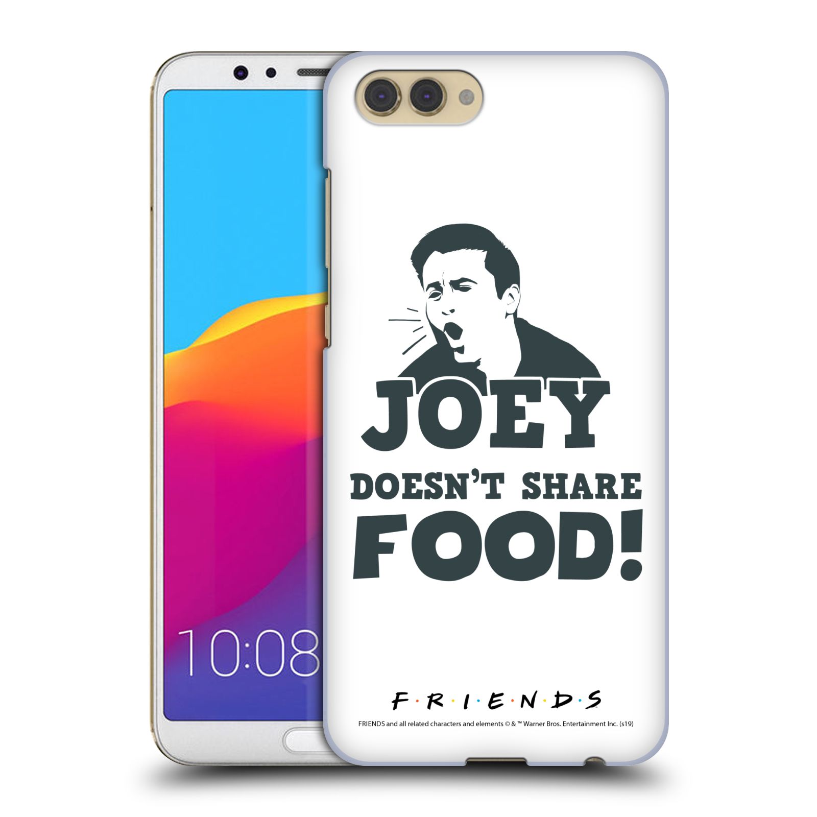 Pouzdro na mobil HONOR View 10 / V10 - HEAD CASE - Seriál Přátelé - Joey se o jídlo nedělí