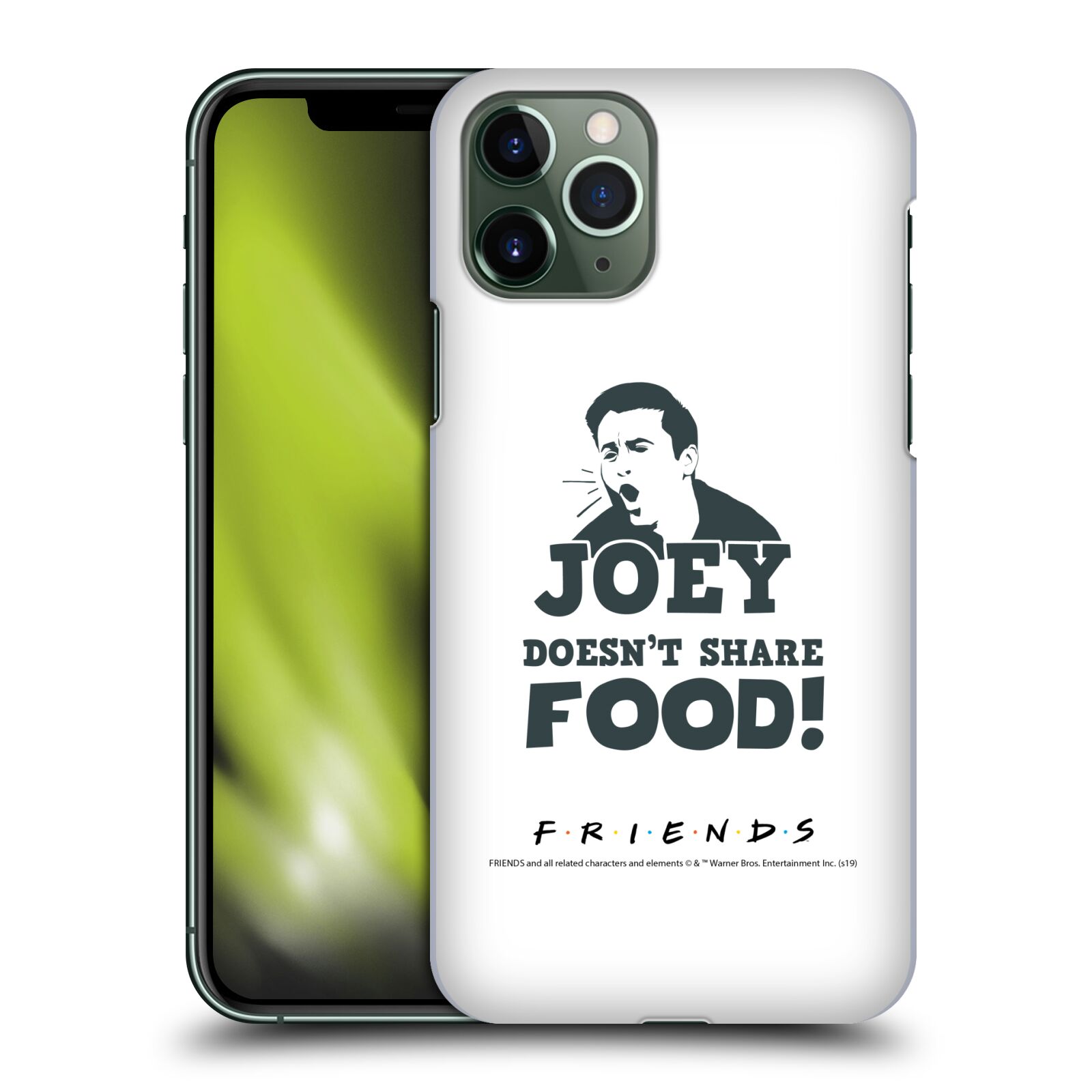 Pouzdro na mobil Apple Iphone 11 PRO - HEAD CASE - Seriál Přátelé - Joey se o jídlo nedělí