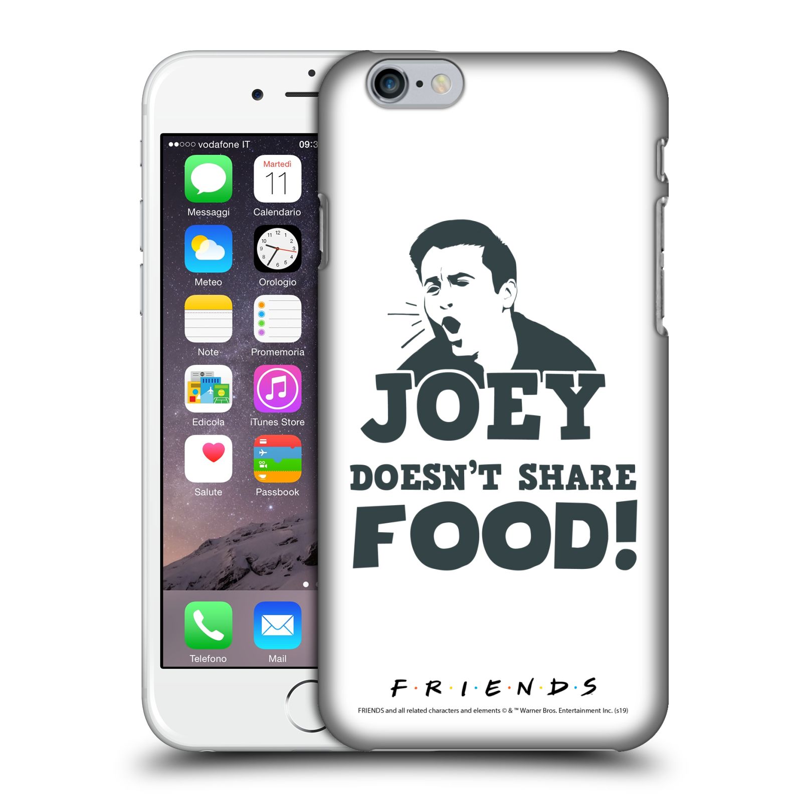 Pouzdro na mobil Apple Iphone 6/6S - HEAD CASE - Seriál Přátelé - Joey se o jídlo nedělí