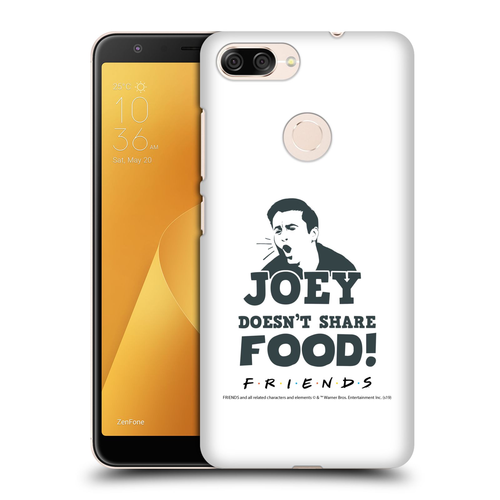 Pouzdro na mobil ASUS ZENFONE Max Plus M1 - HEAD CASE - Seriál Přátelé - Joey se o jídlo nedělí