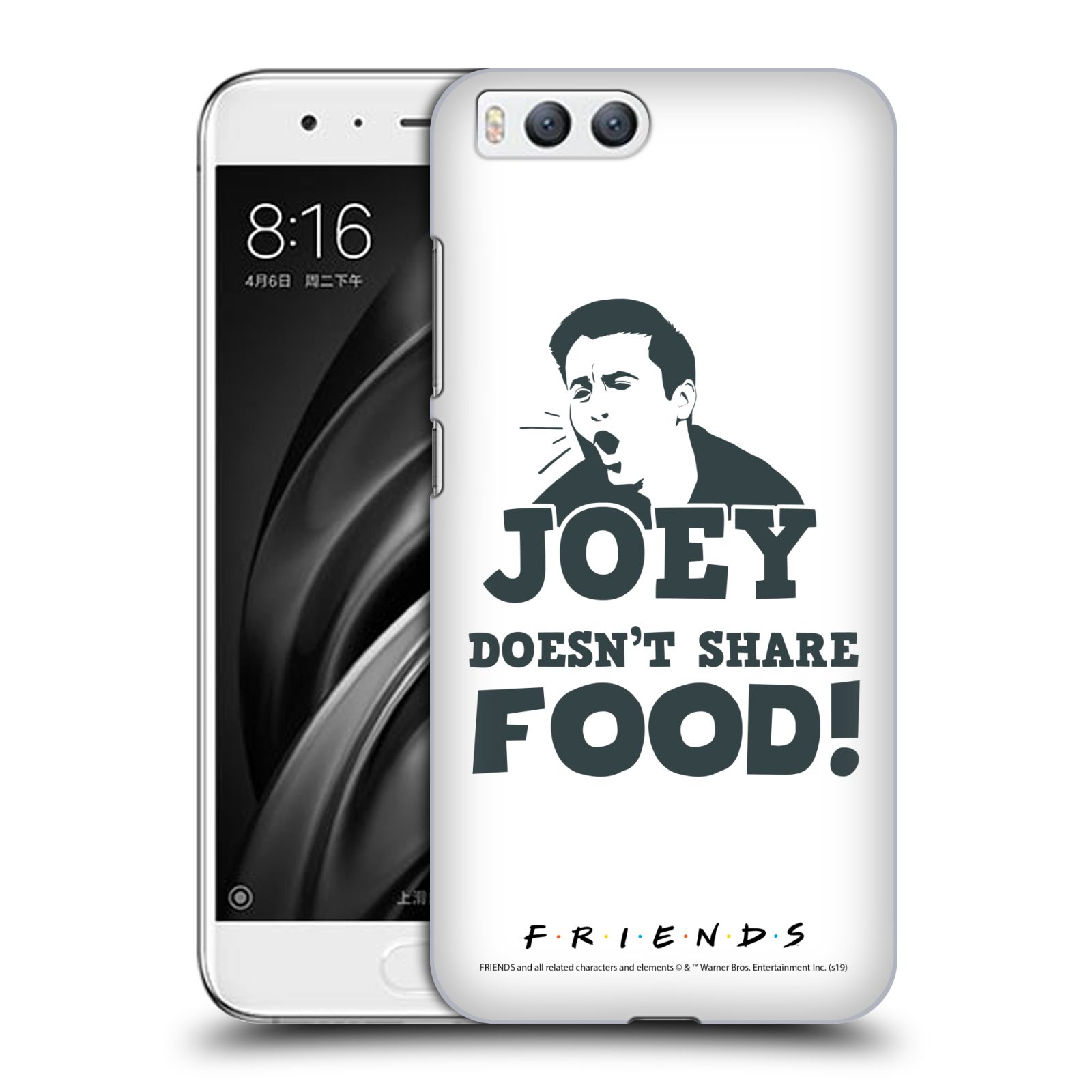 Pouzdro na mobil Xiaomi MI6 - HEAD CASE - Seriál Přátelé - Joey se o jídlo nedělí