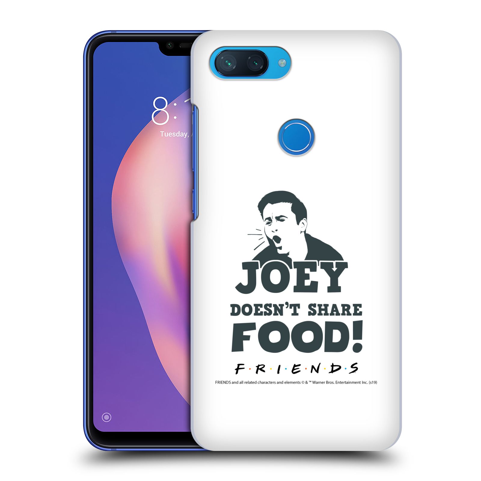 Pouzdro na mobil Xiaomi  Mi 8 Lite - HEAD CASE - Seriál Přátelé - Joey se o jídlo nedělí