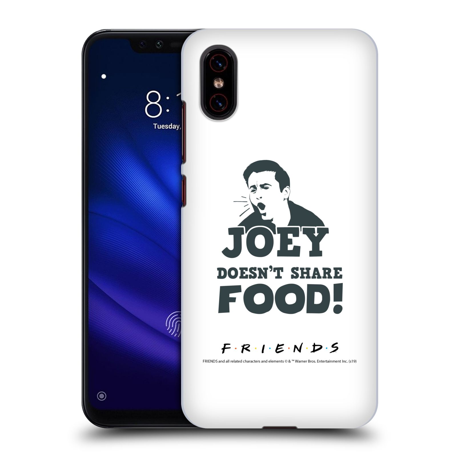 Pouzdro na mobil Xiaomi  Mi 8 PRO - HEAD CASE - Seriál Přátelé - Joey se o jídlo nedělí