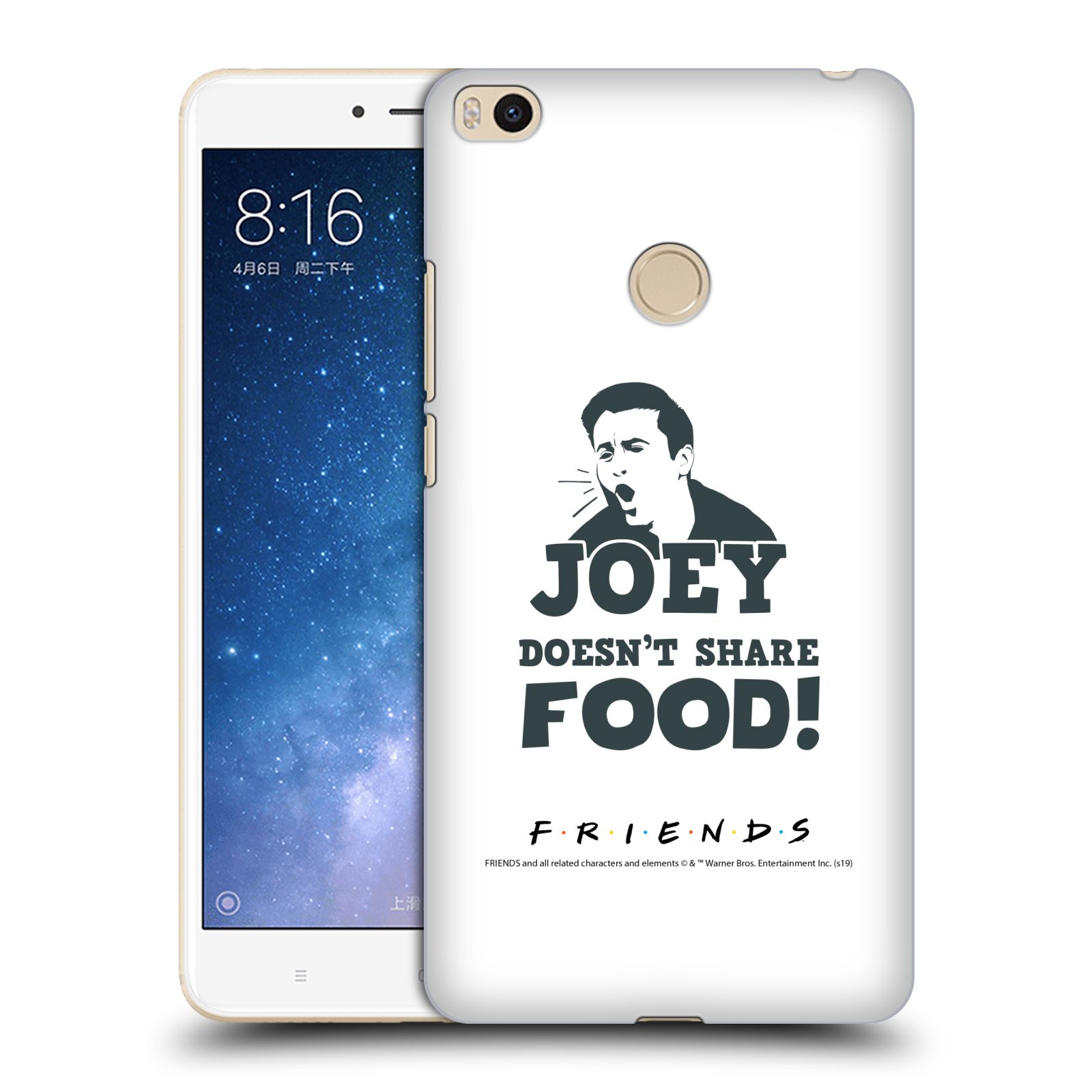 Pouzdro na mobil Xiaomi Mi Max 2 - HEAD CASE - Seriál Přátelé - Joey se o jídlo nedělí