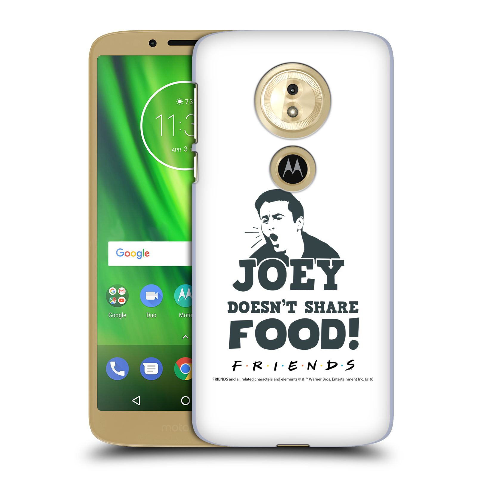 Pouzdro na mobil Motorola Moto E5 - HEAD CASE - Seriál Přátelé - Joey se o jídlo nedělí