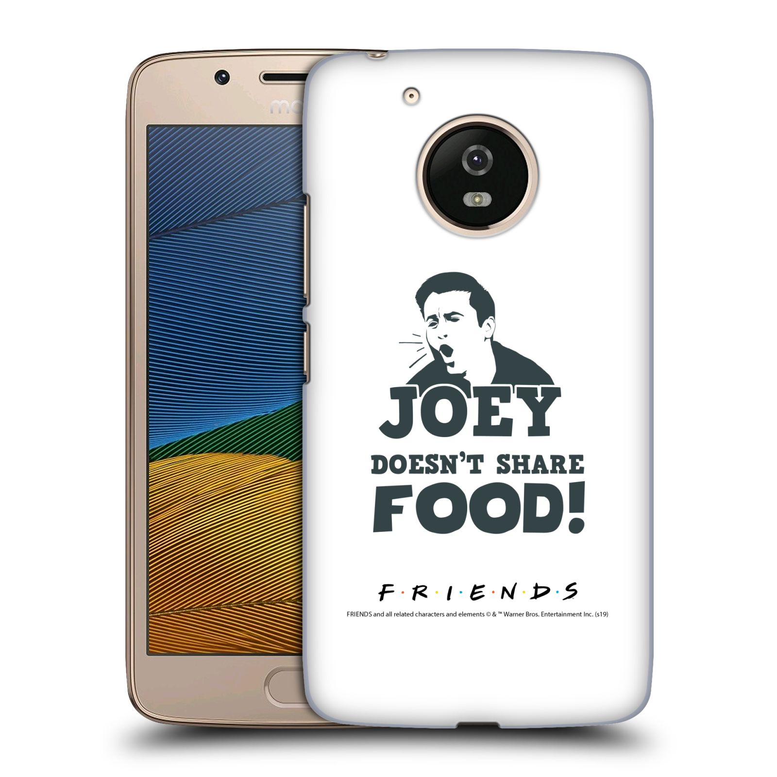 Pouzdro na mobil Lenovo Moto G5 - HEAD CASE - Seriál Přátelé - Joey se o jídlo nedělí