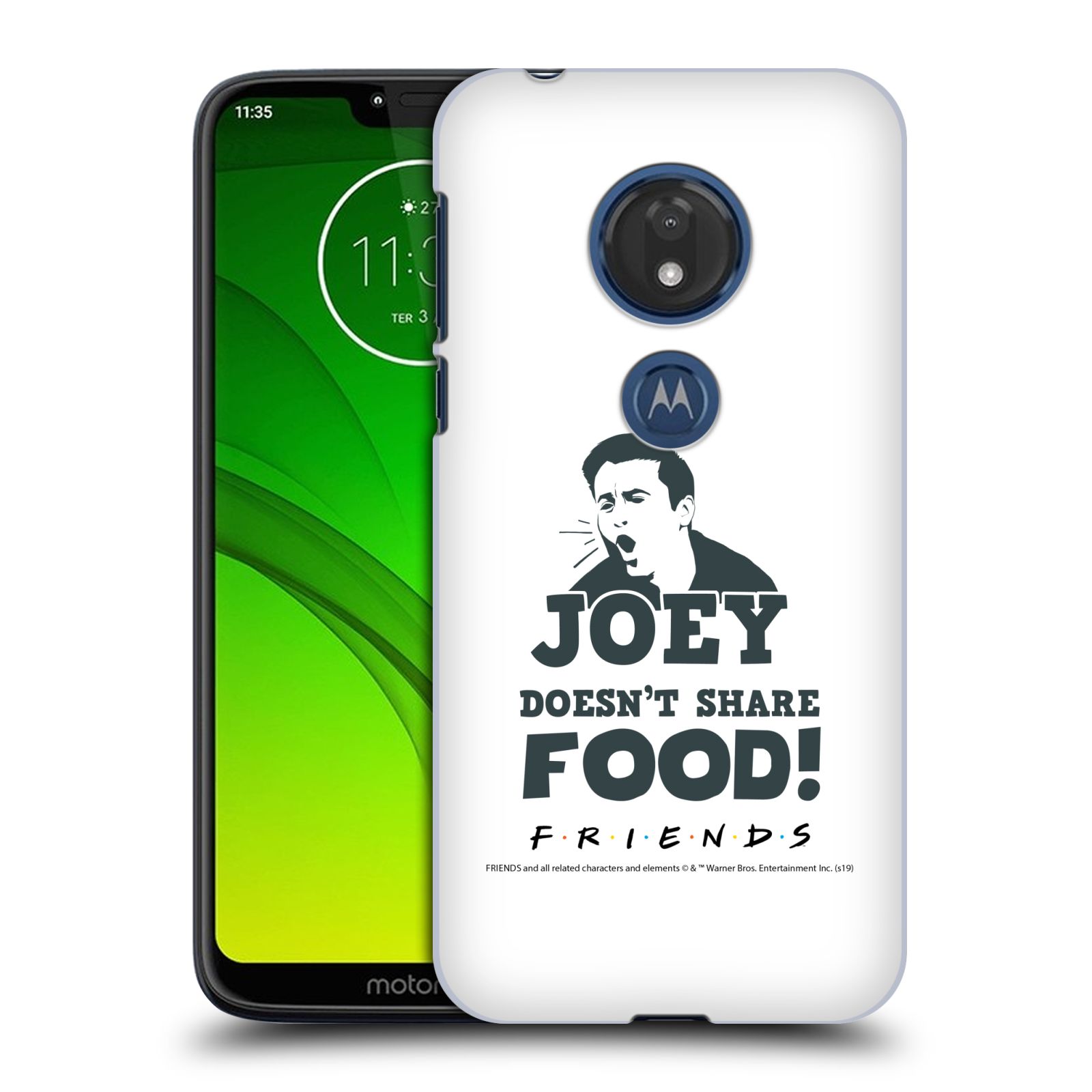 Pouzdro na mobil Motorola Moto G7 Play - HEAD CASE - Seriál Přátelé - Joey se o jídlo nedělí