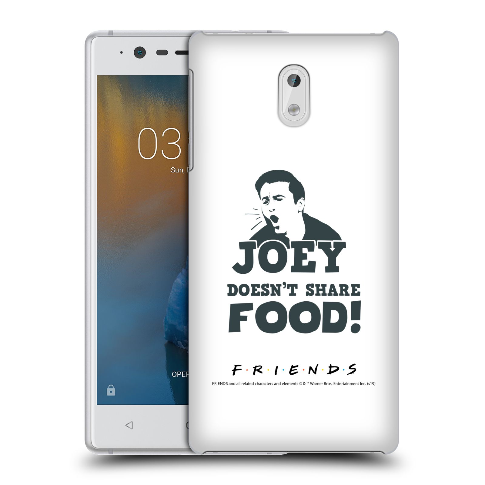 Pouzdro na mobil Nokia 3 - HEAD CASE - Seriál Přátelé - Joey se o jídlo nedělí