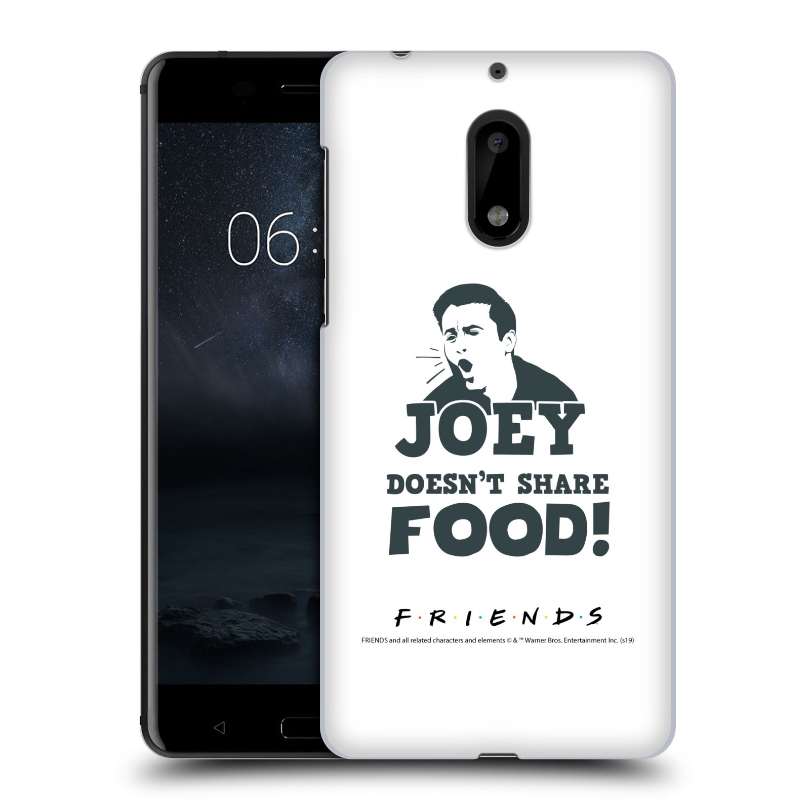 Pouzdro na mobil Nokia 6 - HEAD CASE - Seriál Přátelé - Joey se o jídlo nedělí