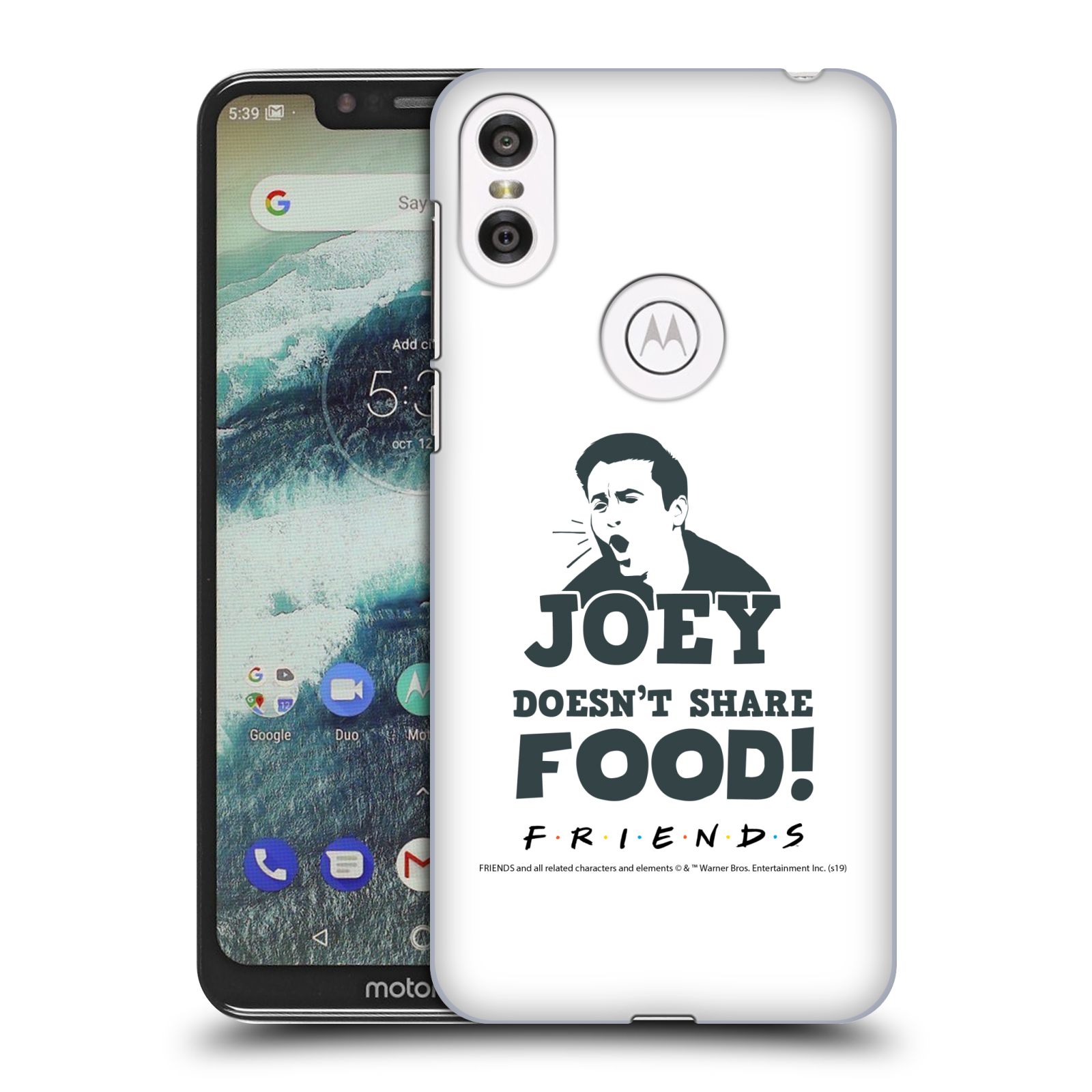 Pouzdro na mobil Motorola Moto ONE - HEAD CASE - Seriál Přátelé - Joey se o jídlo nedělí
