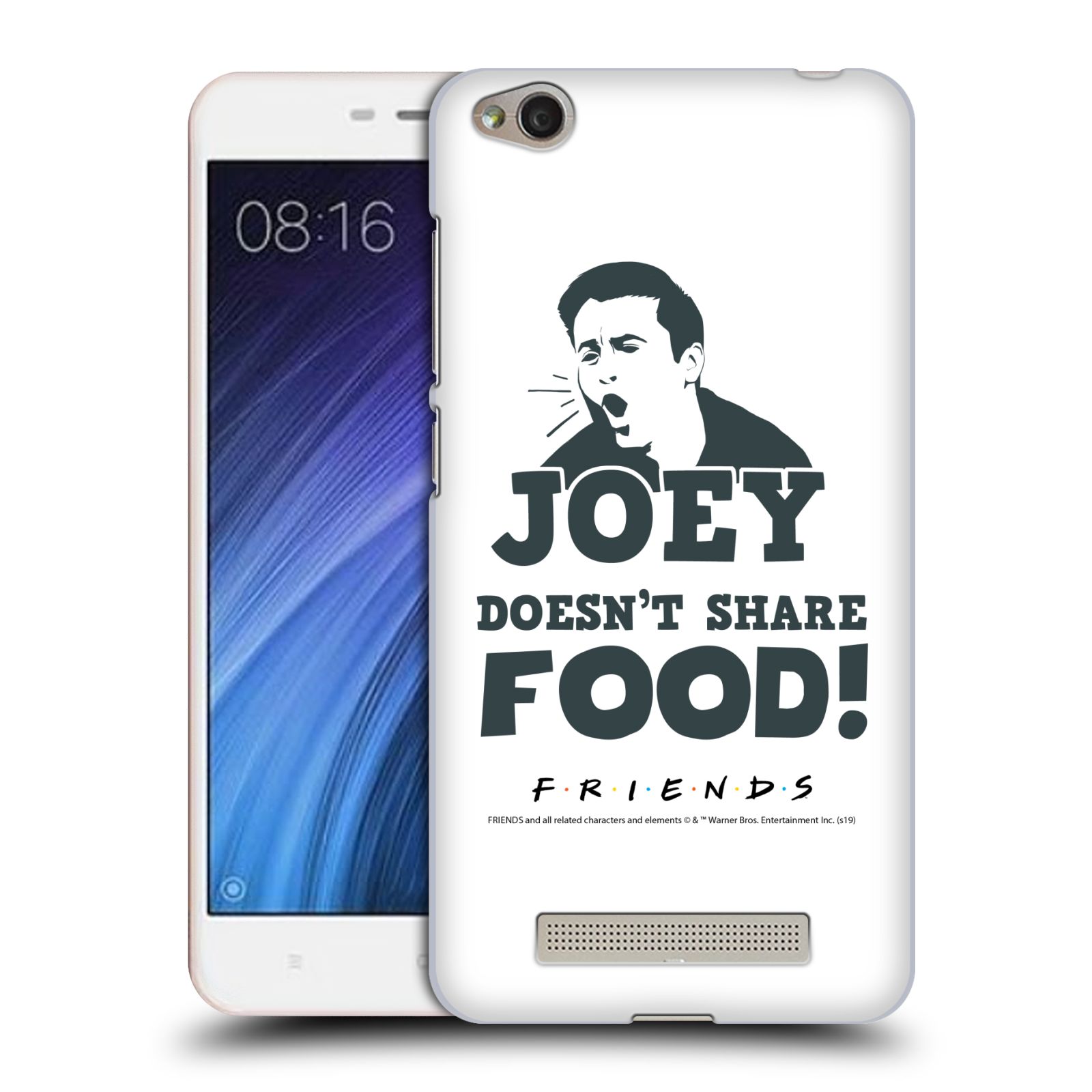 Pouzdro na mobil Xiaomi Redmi 4a - HEAD CASE - Seriál Přátelé - Joey se o jídlo nedělí