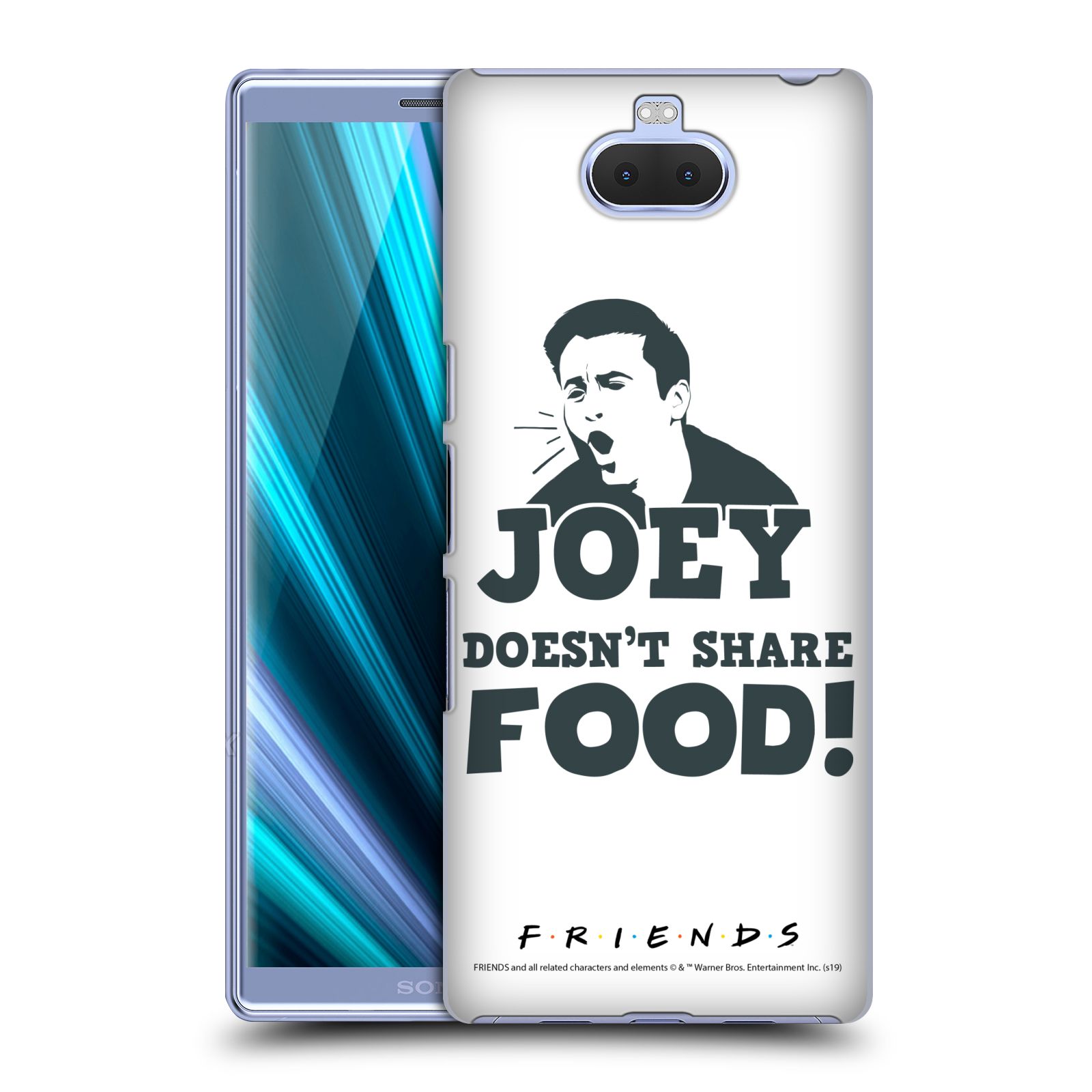 Pouzdro na mobil Sony Xperia 10 - HEAD CASE - Seriál Přátelé - Joey se o jídlo nedělí