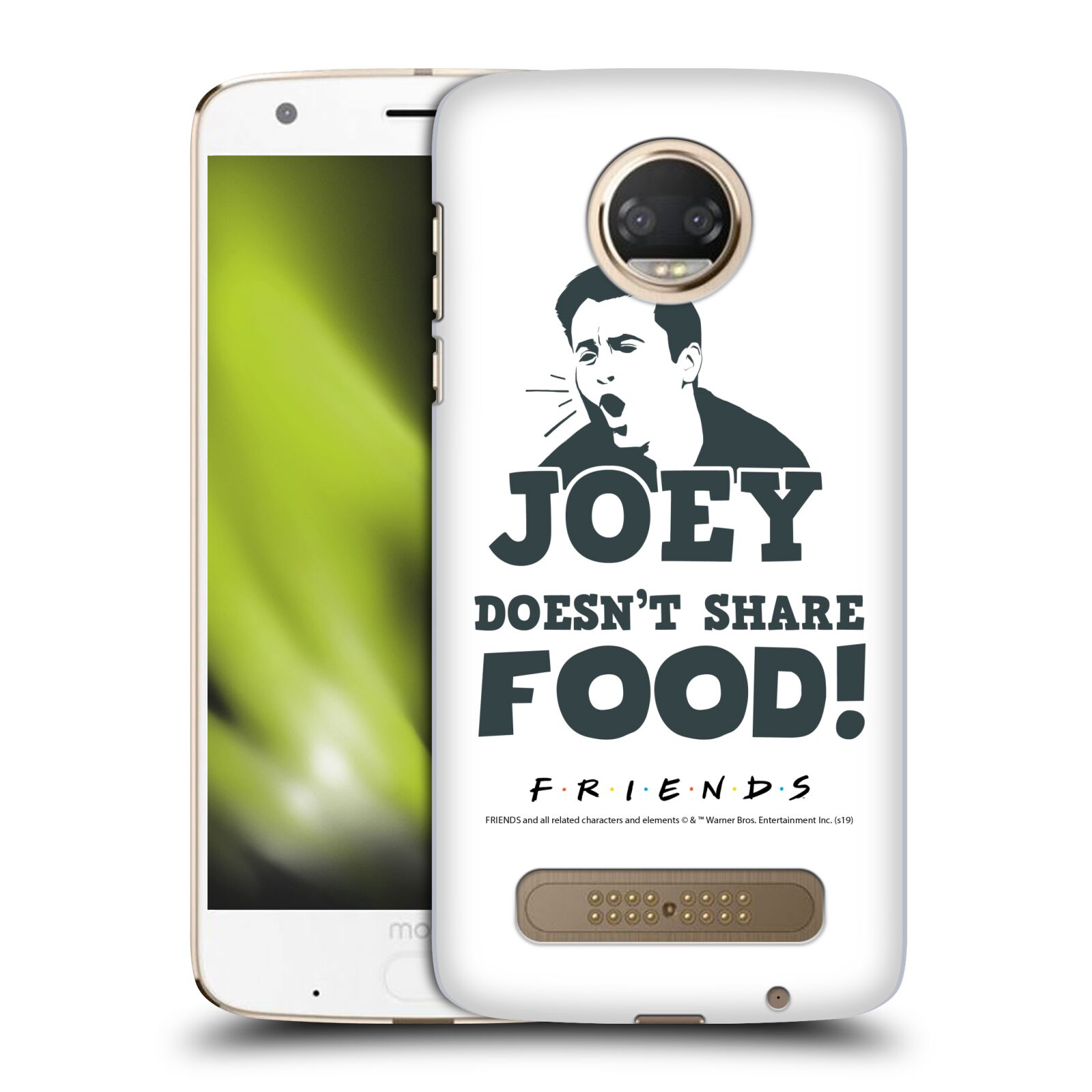 Pouzdro na mobil Motorola Moto Z2 PLAY - HEAD CASE - Seriál Přátelé - Joey se o jídlo nedělí