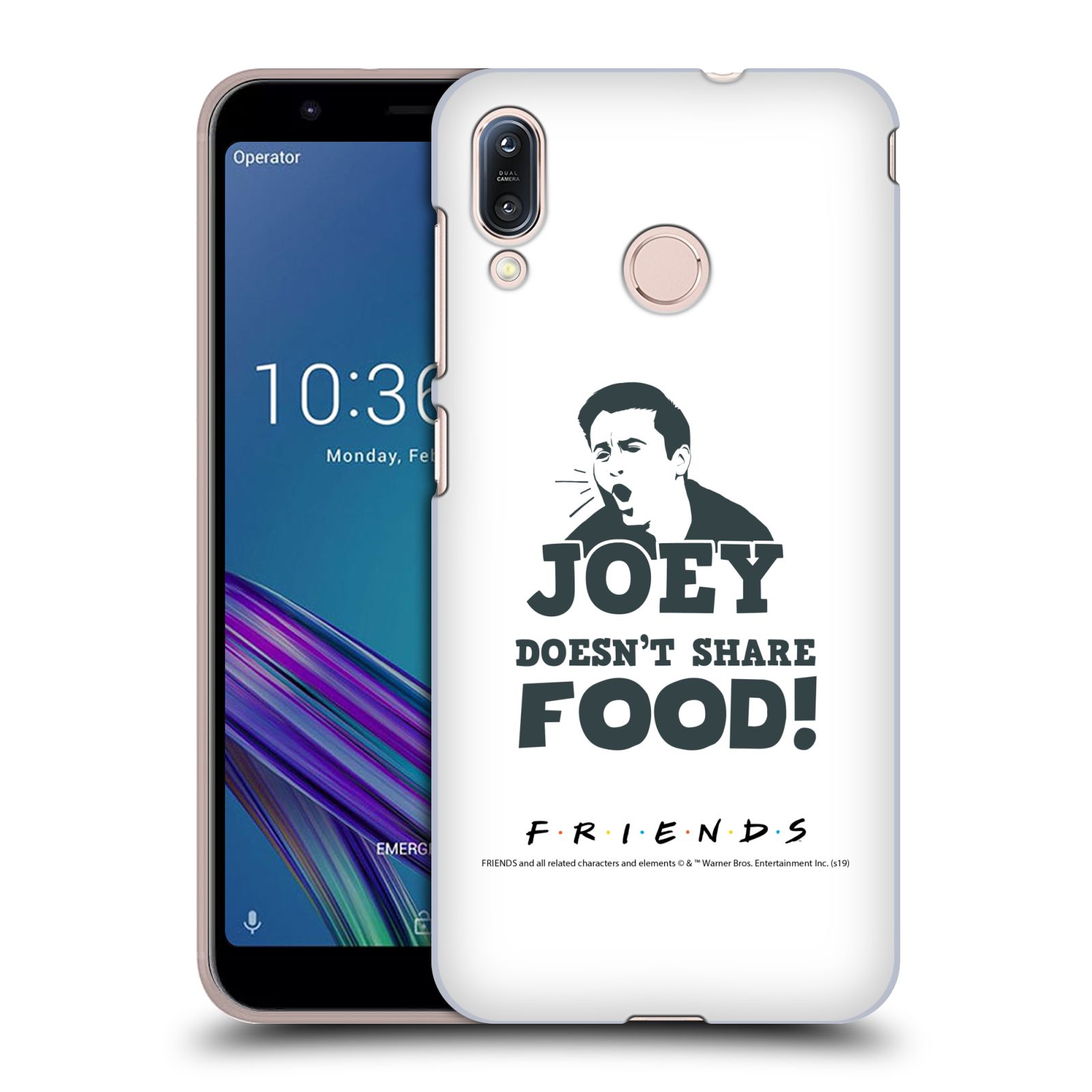 Pouzdro na mobil ASUS ZENFONE MAX M1 (ZB555KL) - HEAD CASE - Seriál Přátelé - Joey se o jídlo nedělí