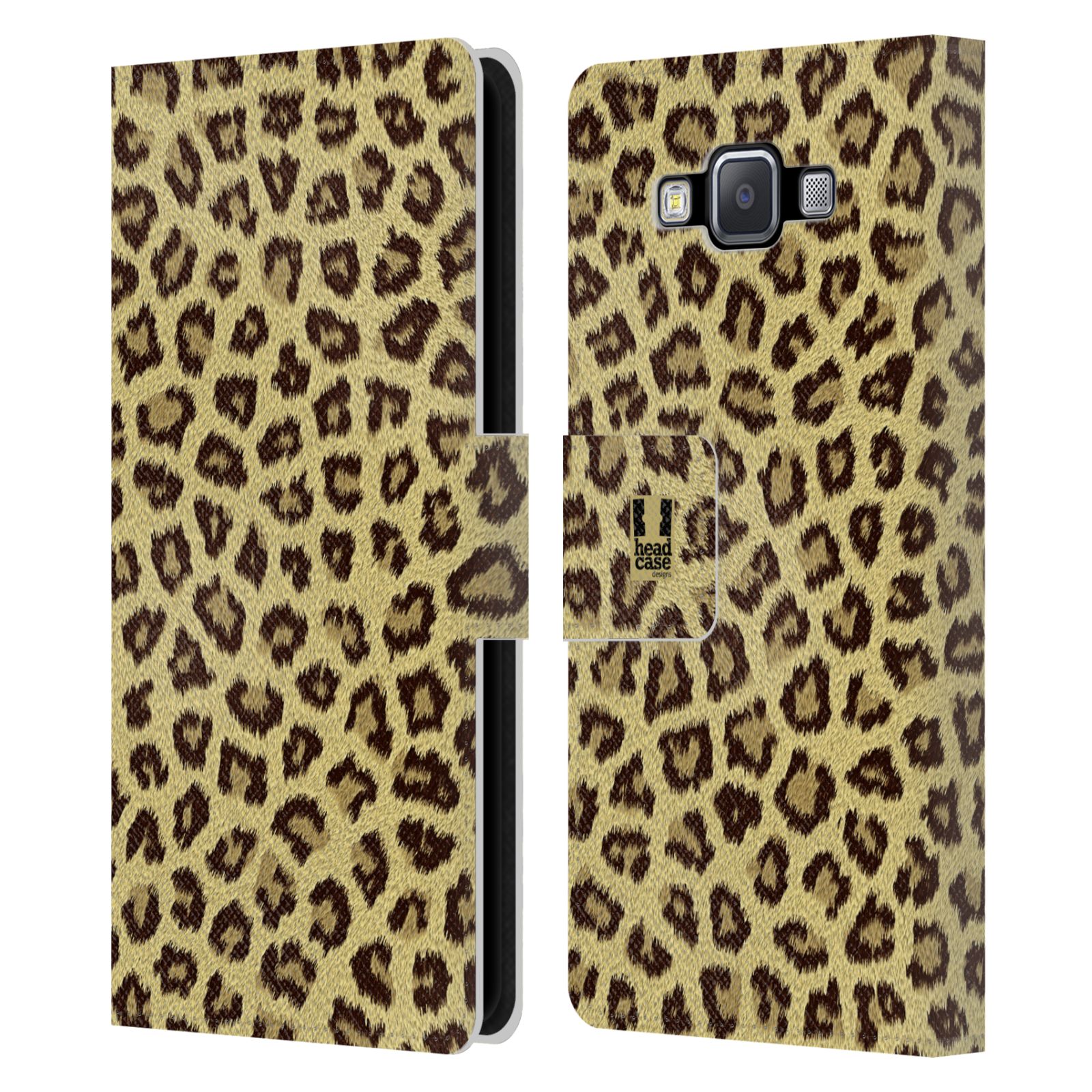 HEAD CASE Flipové pouzdro pro mobil Samsung Galaxy A5 zvíře srst divoká kolekce jaguár, gepard
