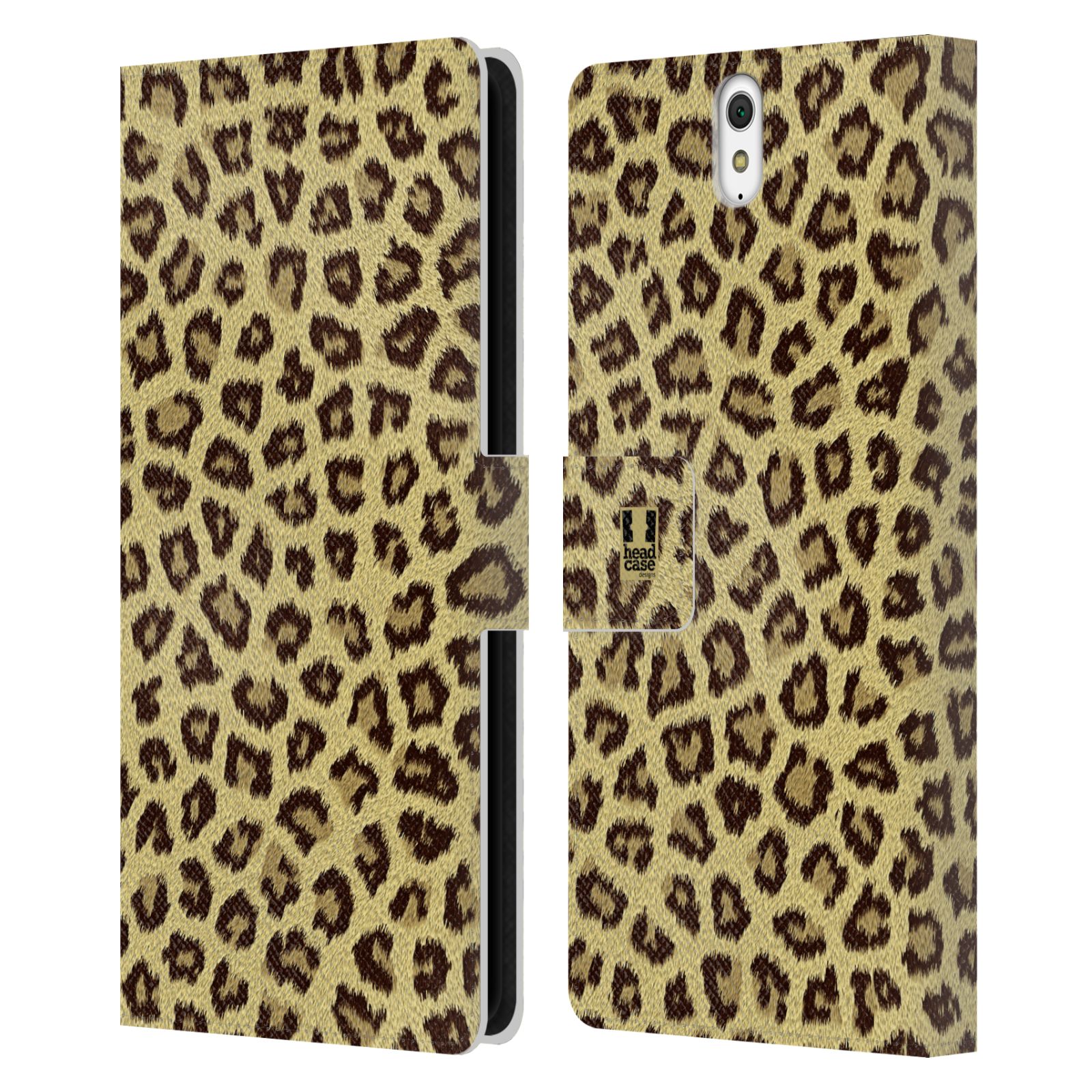 HEAD CASE Flipové pouzdro pro mobil SONY XPERIA C5 Ultra zvíře srst divoká kolekce jaguár, gepard