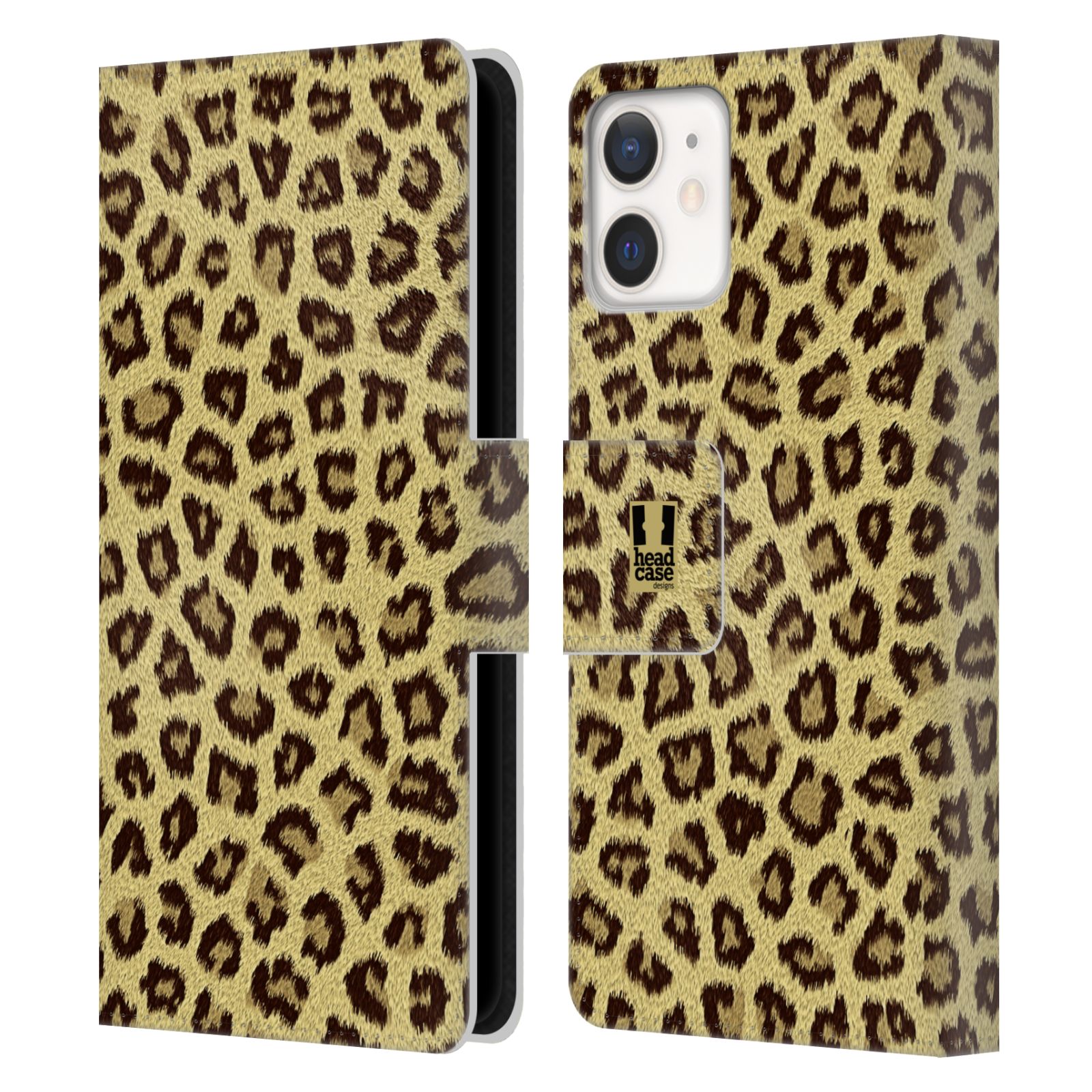 Pouzdro pro mobil Apple Iphone 12 MINI zvíře srst divoká kolekce jaguár, gepard