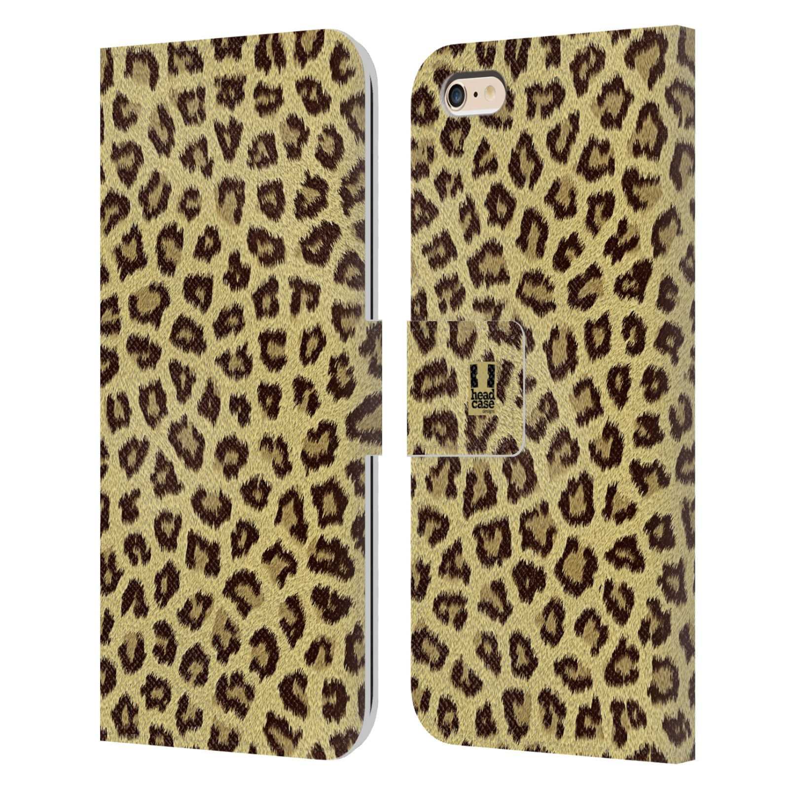 HEAD CASE Flipové pouzdro pro mobil Apple Iphone 6 PLUS / 6S PLUS zvíře srst divoká kolekce jaguár, gepard