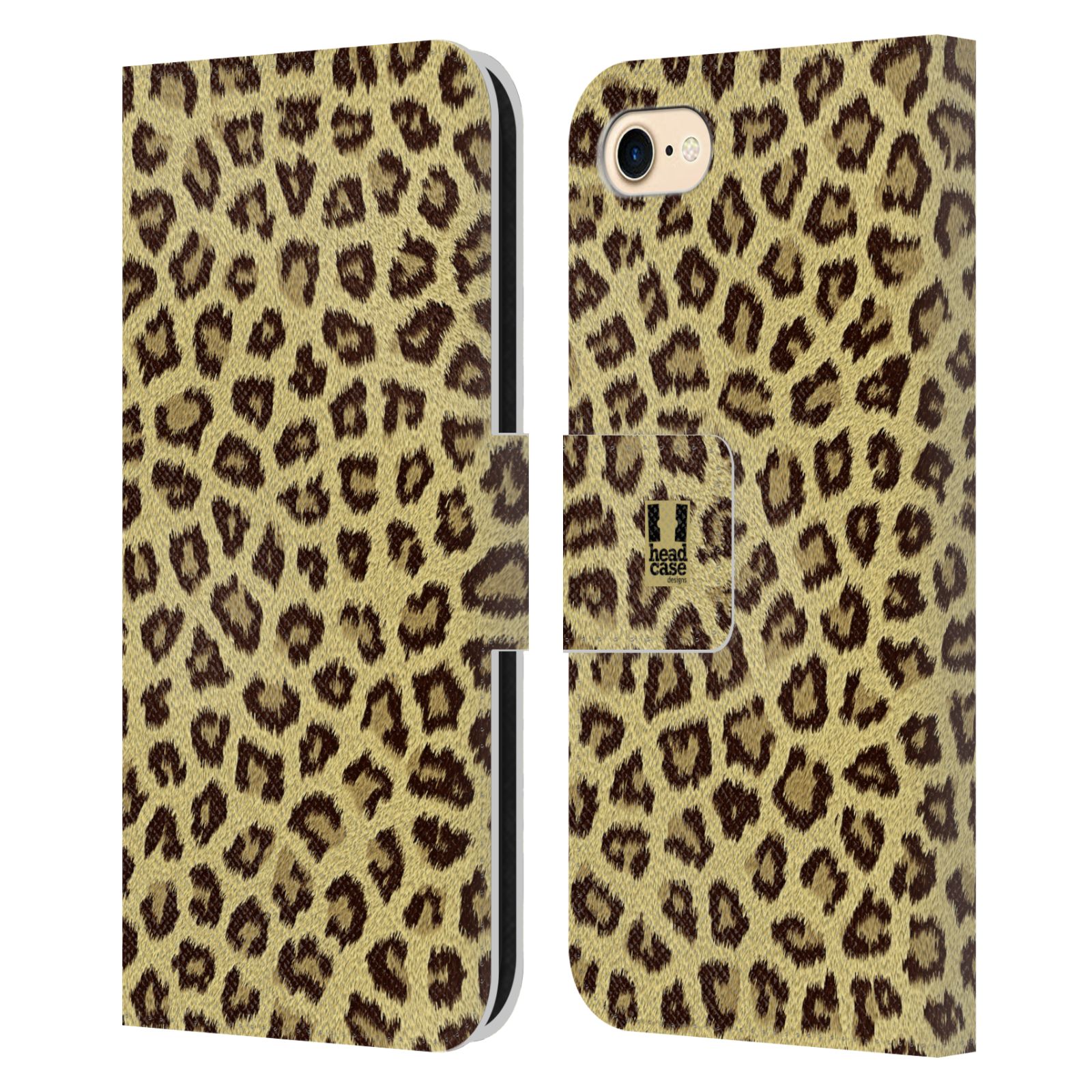 HEAD CASE Flipové pouzdro pro mobil Apple Iphone 7/8/SE 2020 zvíře srst divoká kolekce jaguár, gepard