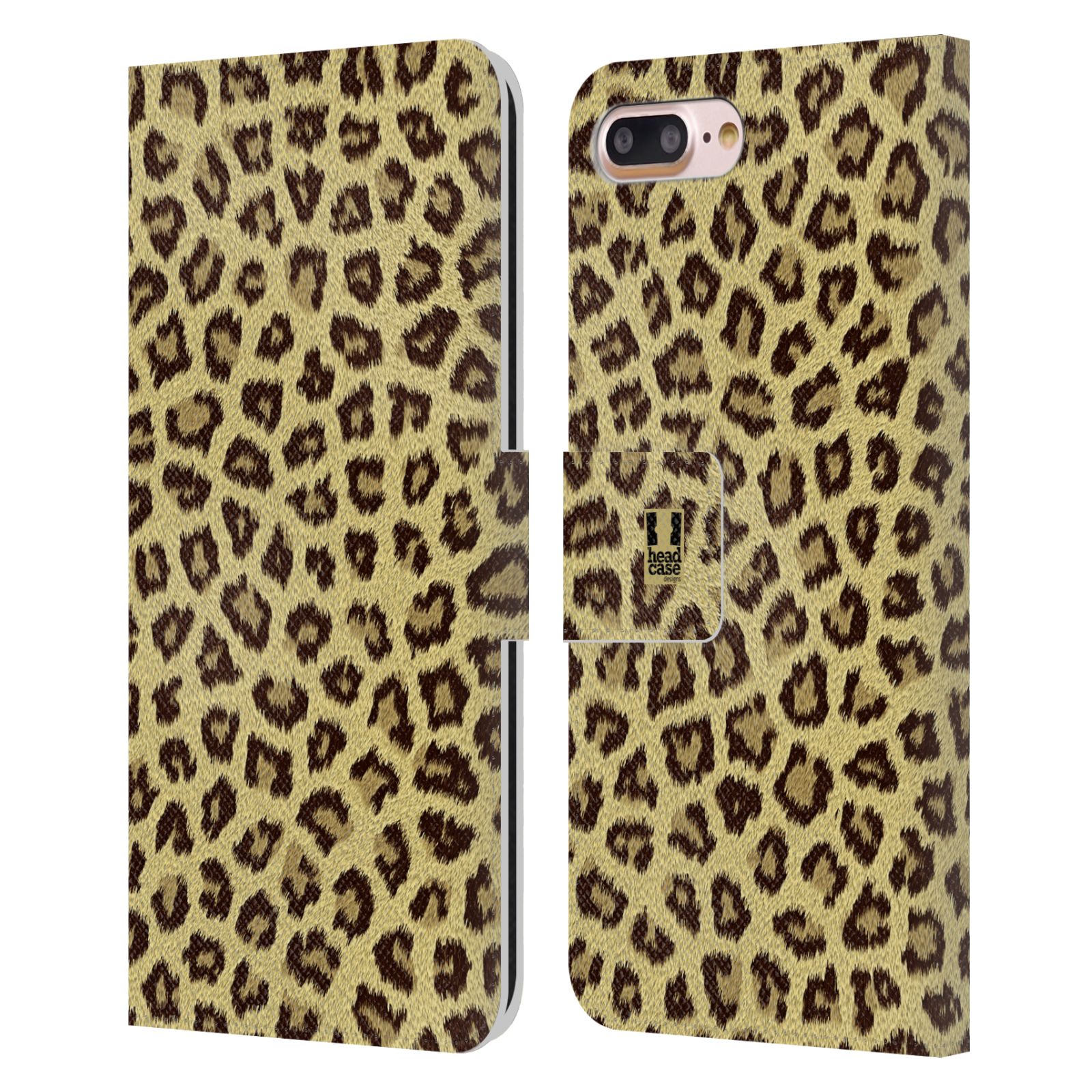 HEAD CASE Flipové pouzdro pro mobil Apple Iphone 7 PLUS / 8 PLUS zvíře srst divoká kolekce jaguár, gepard