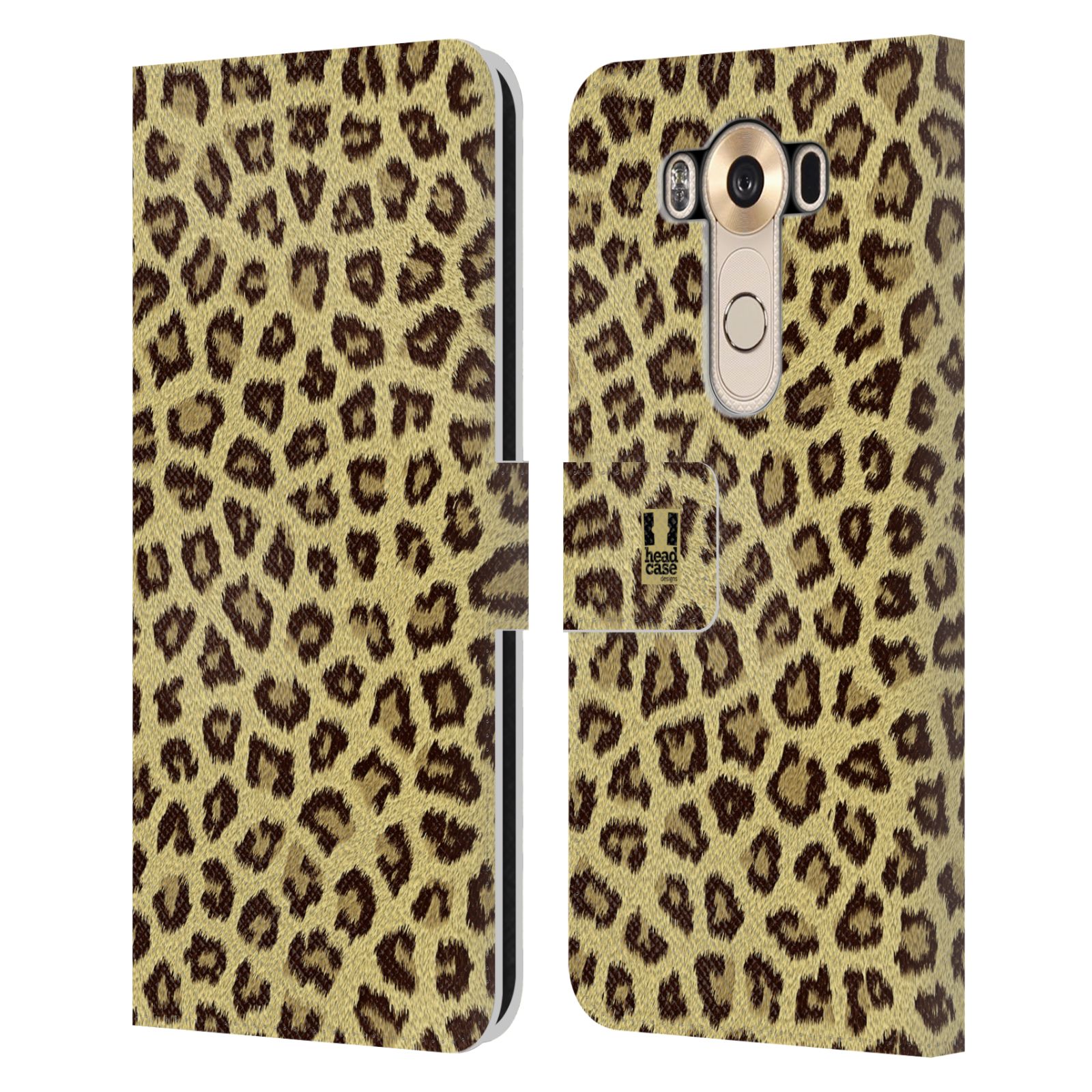 HEAD CASE Flipové pouzdro pro mobil LG V10 zvíře srst divoká kolekce jaguár, gepard
