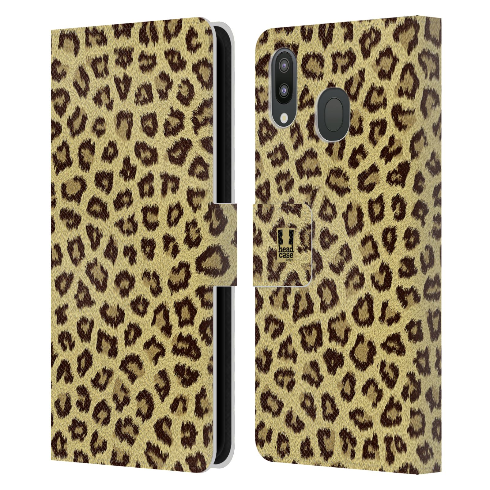 Pouzdro na mobil Samsung Galaxy M20 zvíře srst divoká kolekce jaguár, gepard
