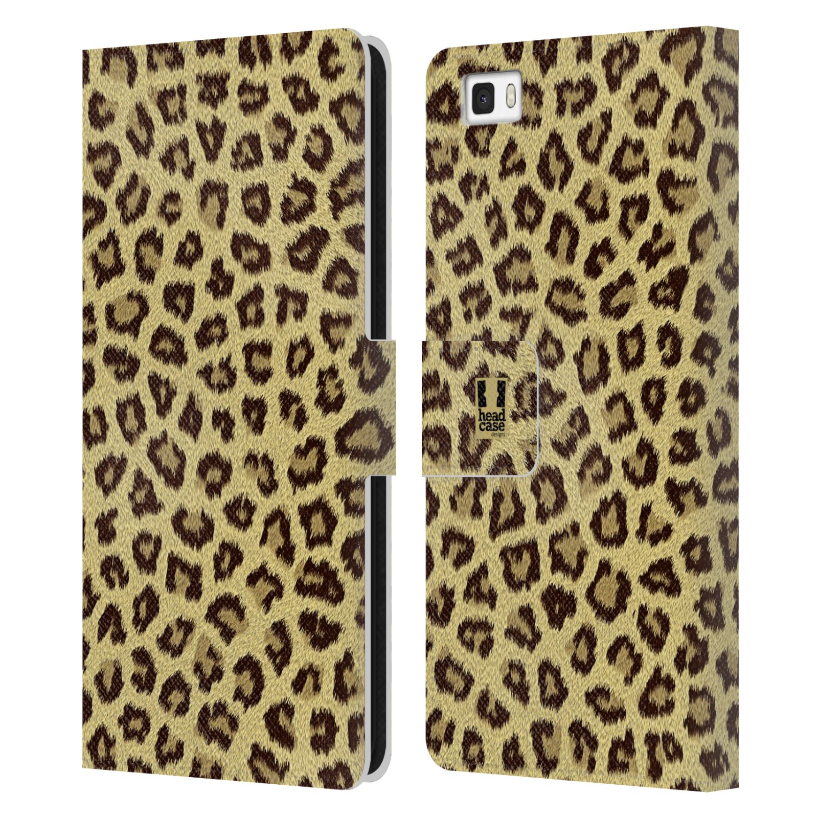 HEAD CASE Flipové pouzdro pro mobil Huawei P8 LITE zvíře srst divoká kolekce jaguár, gepard