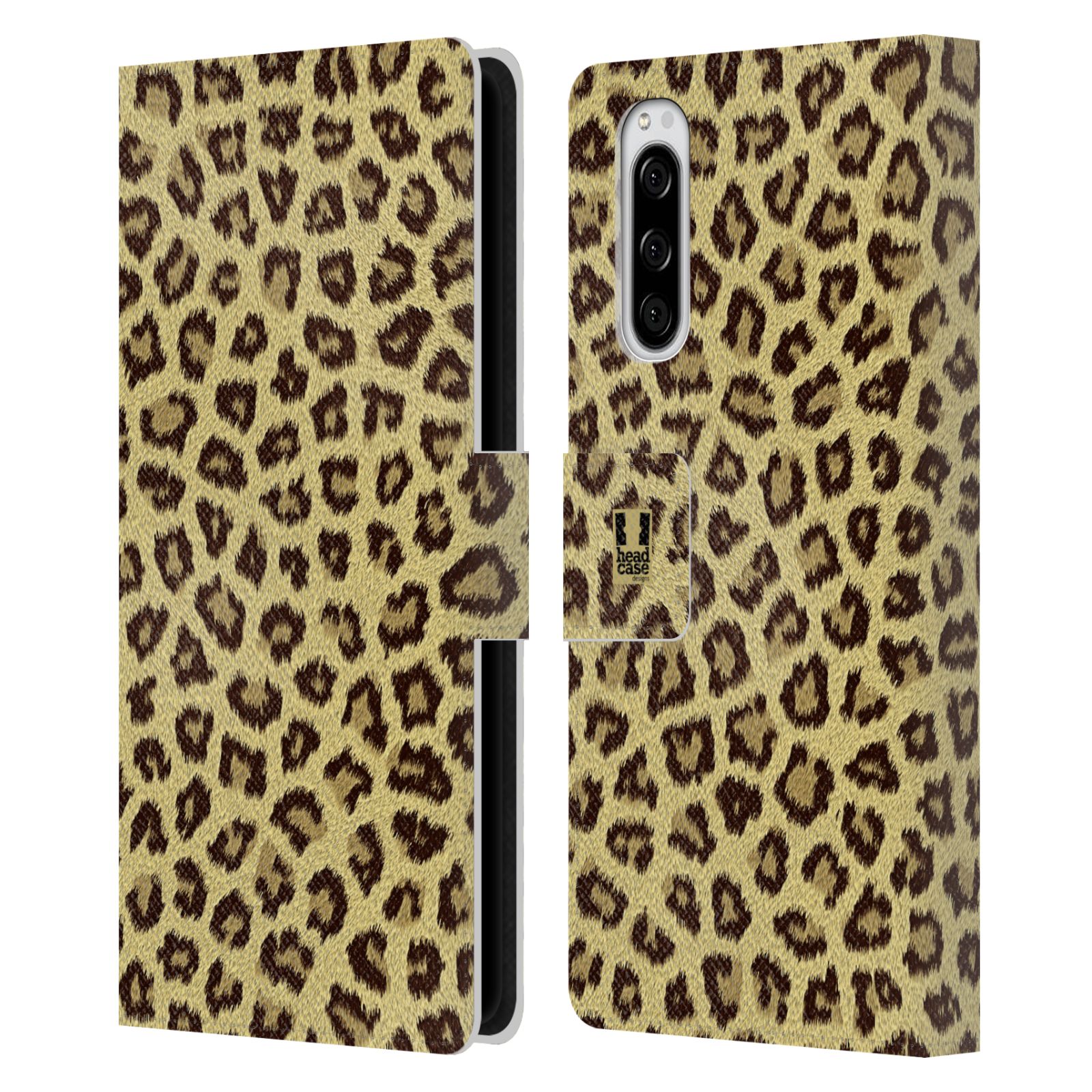 Pouzdro na mobil Sony Xperia 5 zvíře srst divoká kolekce jaguár, gepard