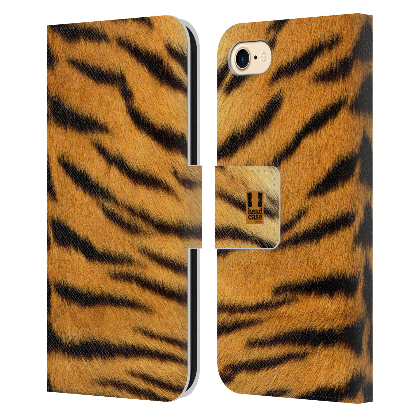 HEAD CASE Flipové pouzdro pro mobil Apple Iphone 7/8/SE 2020 zvíře srst divoká kolekce tygr