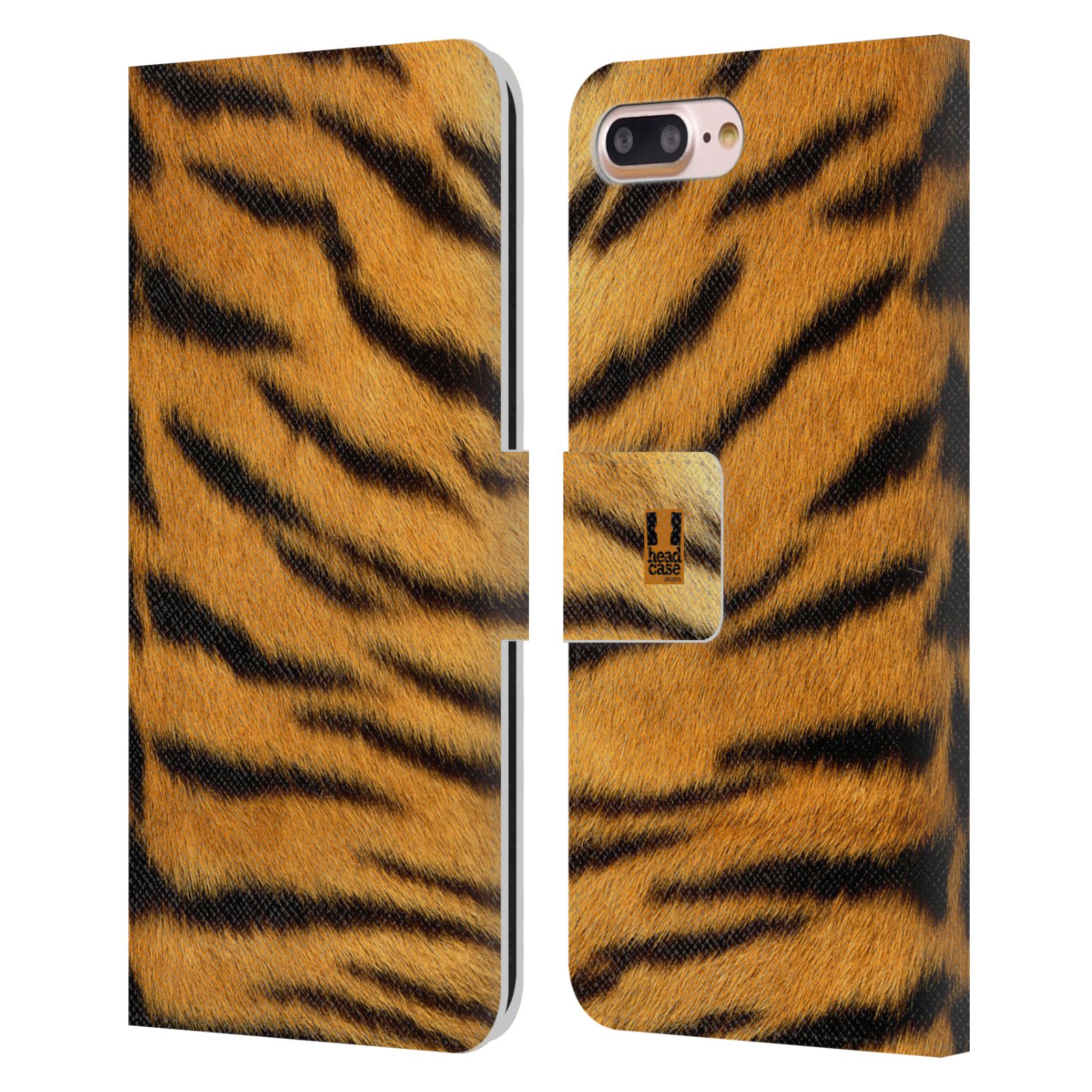 HEAD CASE Flipové pouzdro pro mobil Apple Iphone 7 PLUS / 8 PLUS zvíře srst divoká kolekce tygr