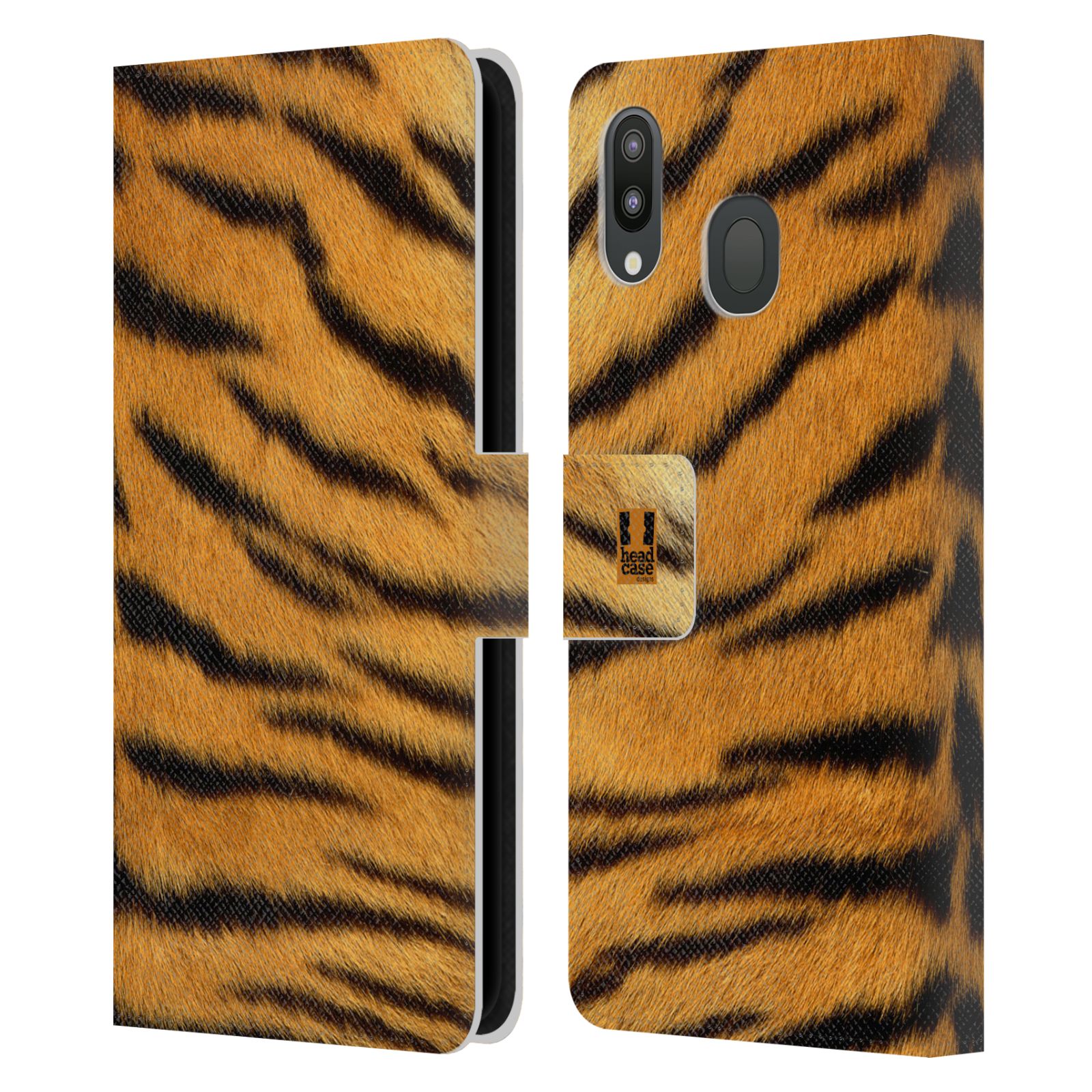 Pouzdro na mobil Samsung Galaxy M20 zvíře srst divoká kolekce tygr