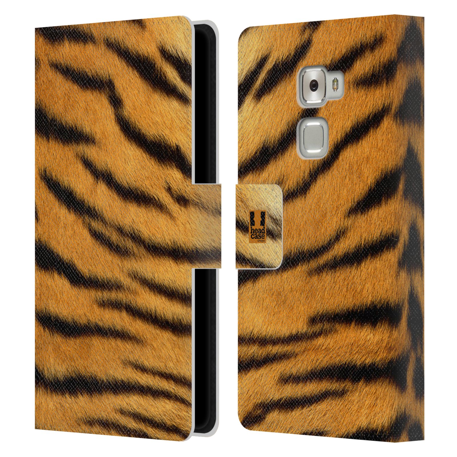 HEAD CASE Flipové pouzdro pro mobil Huawei MATE S zvíře srst divoká kolekce tygr