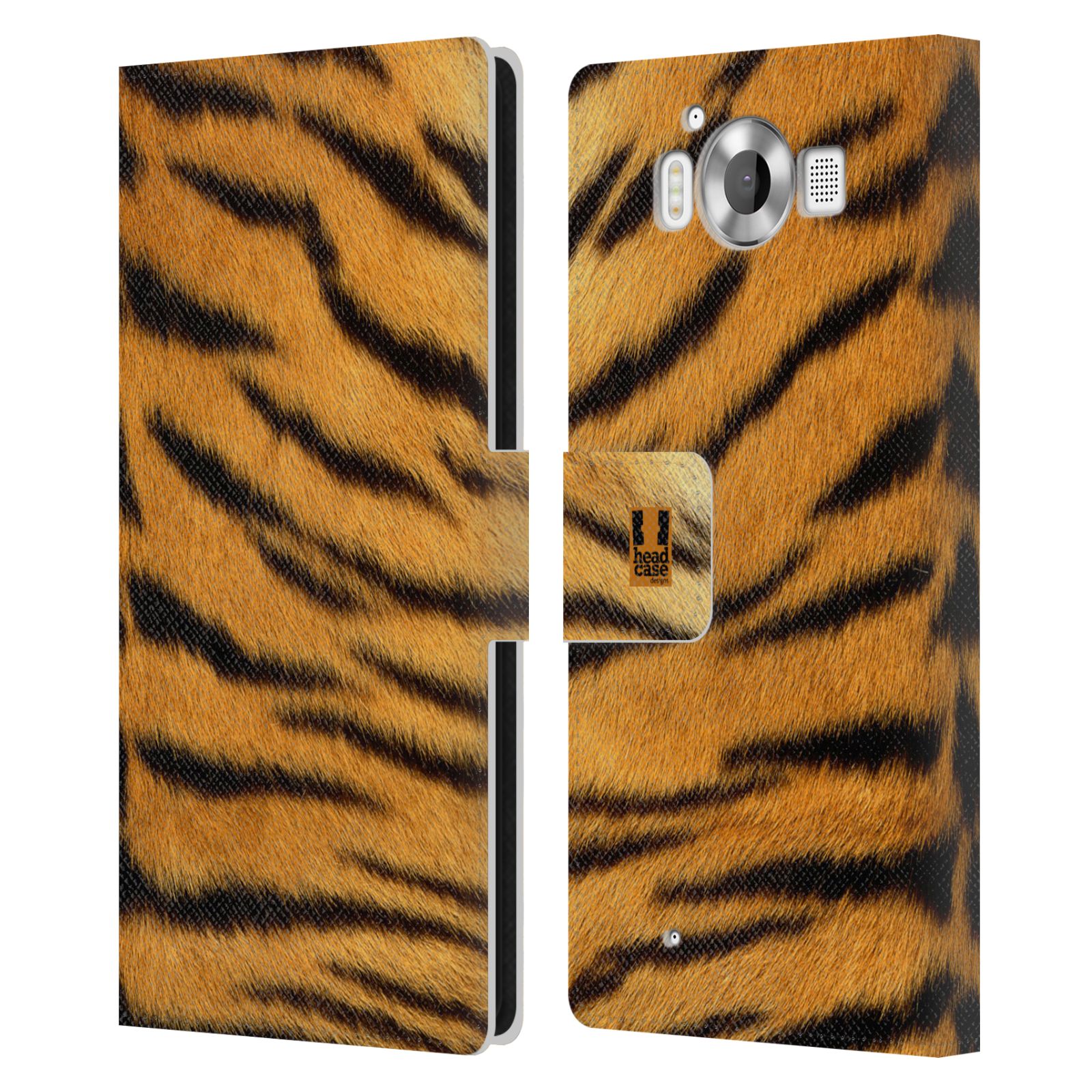 HEAD CASE Flipové pouzdro pro mobil Microsoft Lumia 950 / LUMIA 950 DUAL SIM zvíře srst divoká kolekce tygr