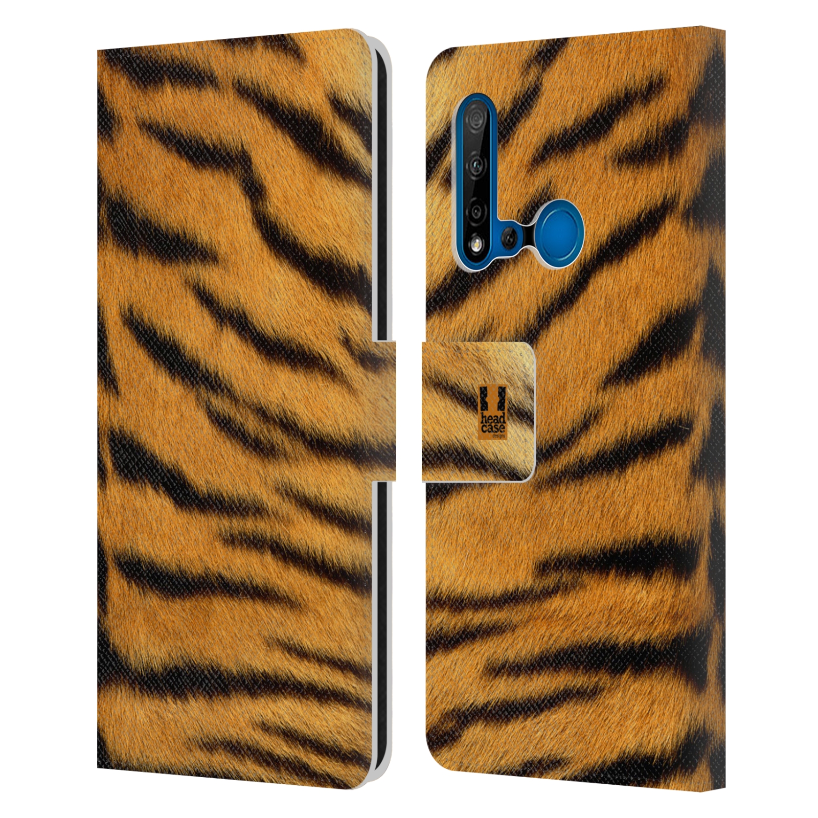 Pouzdro na mobil Huawei P20 LITE 2019 zvíře srst divoká kolekce tygr