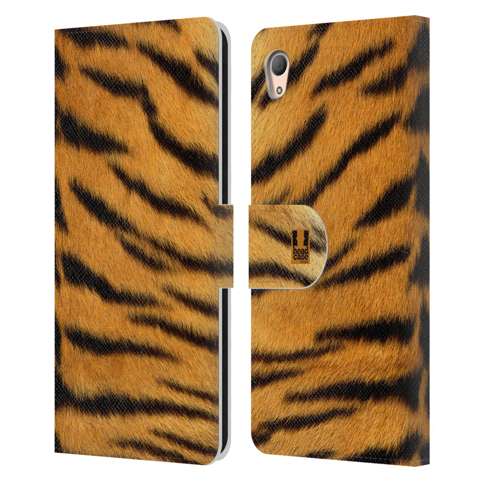 HEAD CASE Flipové pouzdro pro mobil SONY XPERIA Z3+ (PLUS) zvíře srst divoká kolekce tygr